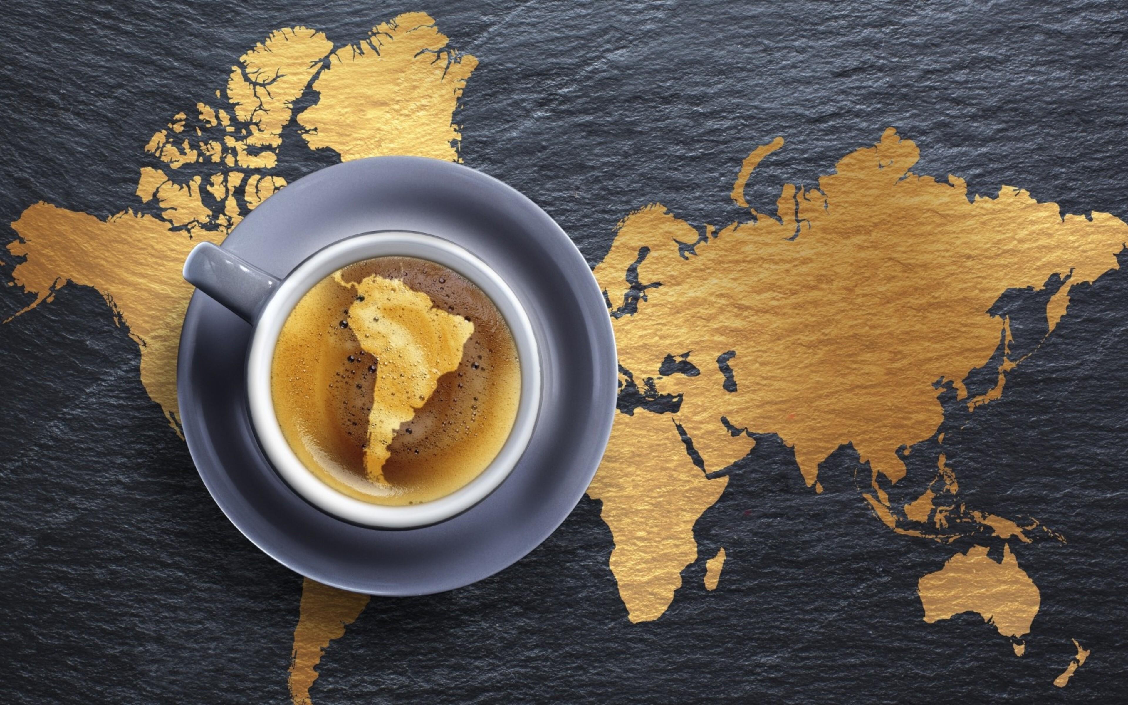 3840x2400 Coffee Map Art 4k HD 4k Wallpaper, Image, Background, Photo and Picture