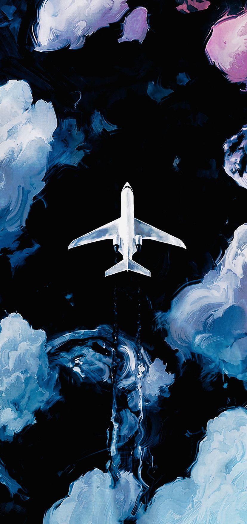 828x1754 Flyinges. Scenery wallpaper, Dark wallpaper, Airplane wallpaper