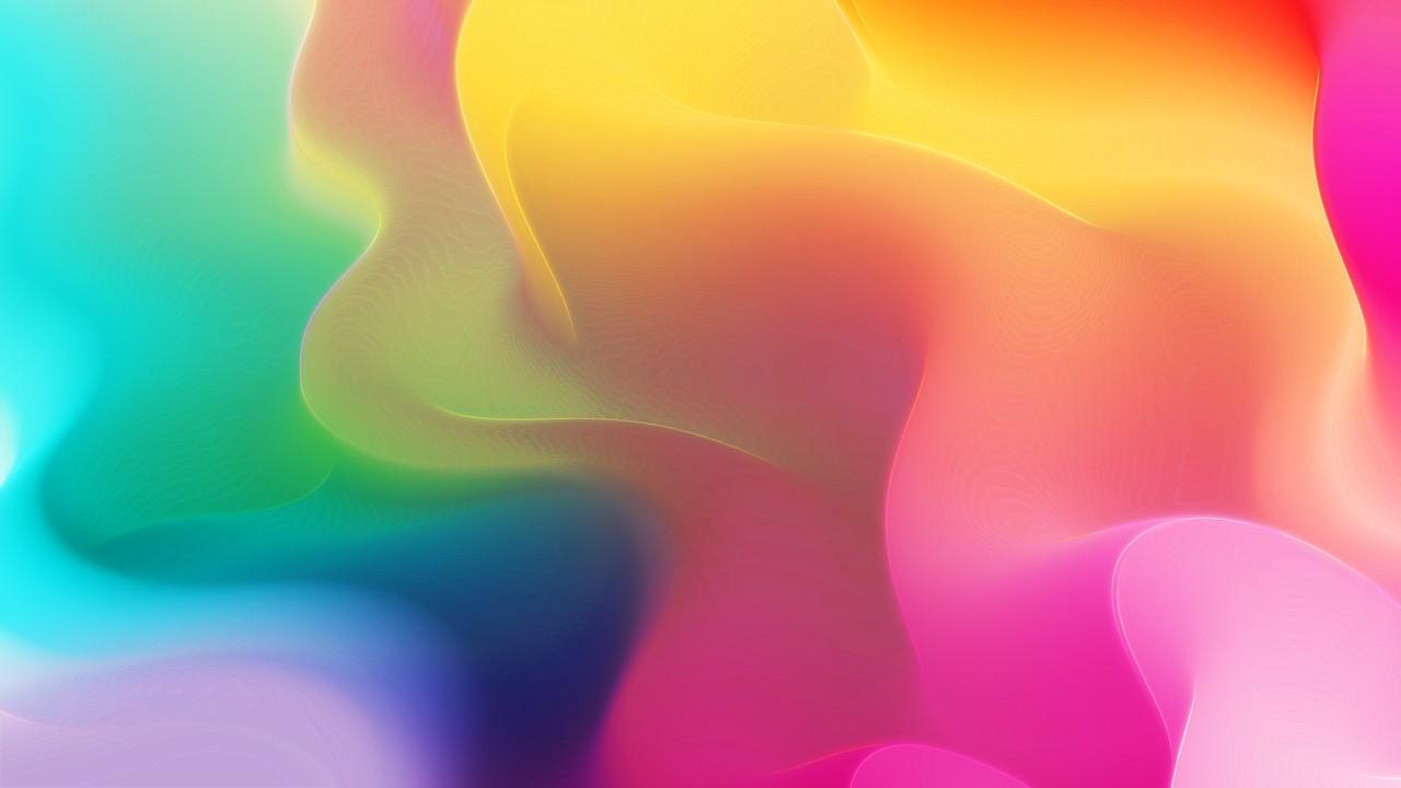 1280x720 Colorful Smooth Gradient Wallpaper 3D Models. Free