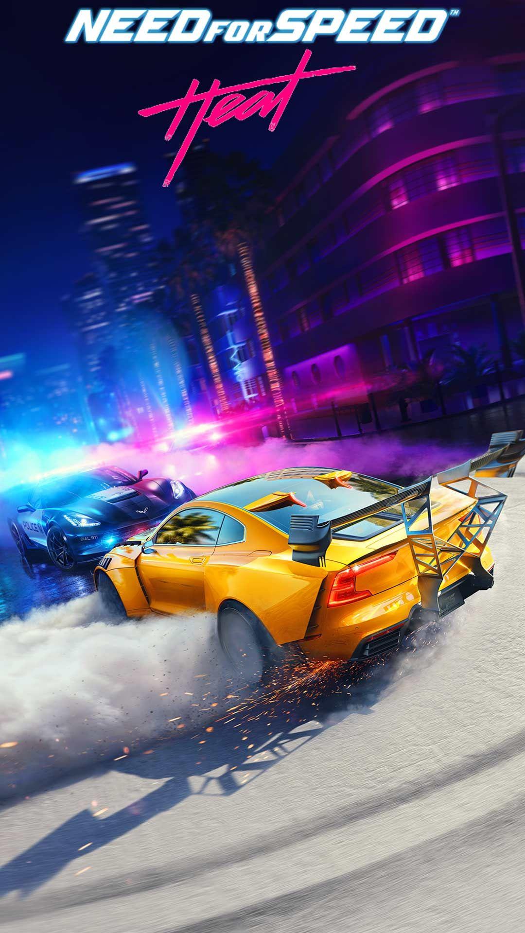 1080x1920 Need for speed heat wallpaper HD phone background Cars Poster art on iPhone android lock screen. Futuristic cars, Need for speed cars, Need for speed