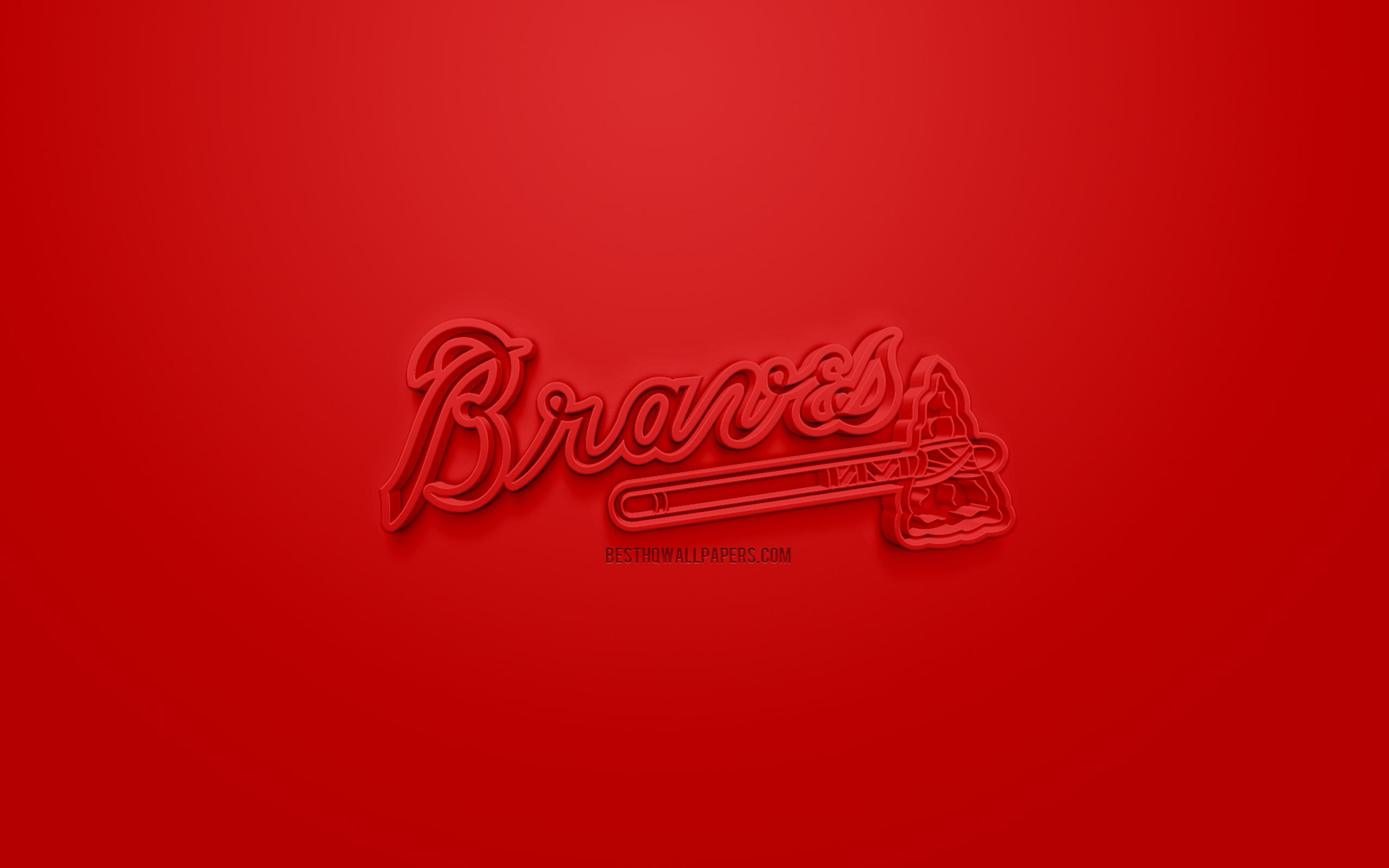 2560x1600 Atlanta Braves, American Baseball Club, Creative 3D