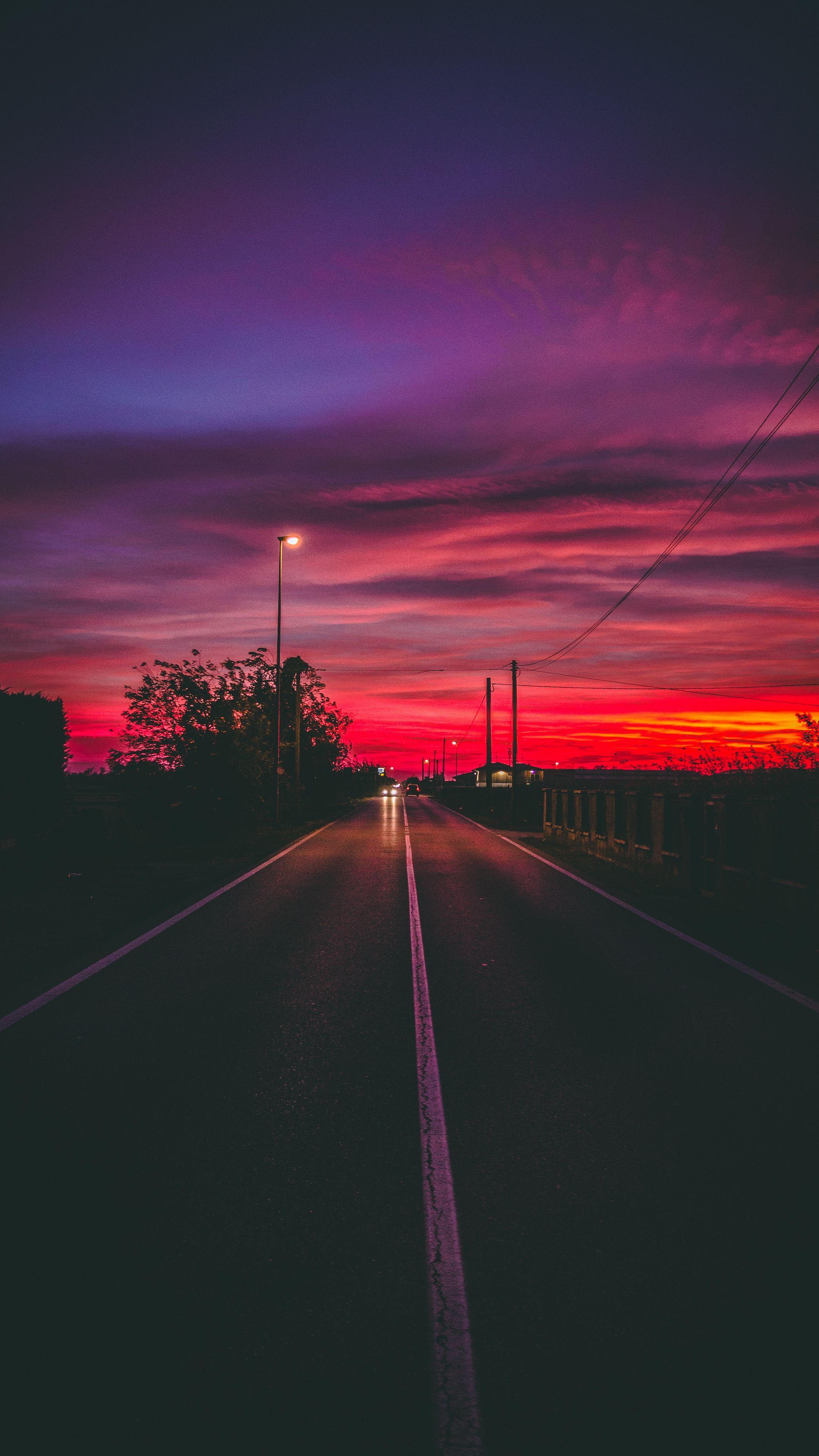 2160x3840 Lock Screen Dark Aesthetic Sunset Wallpaper
