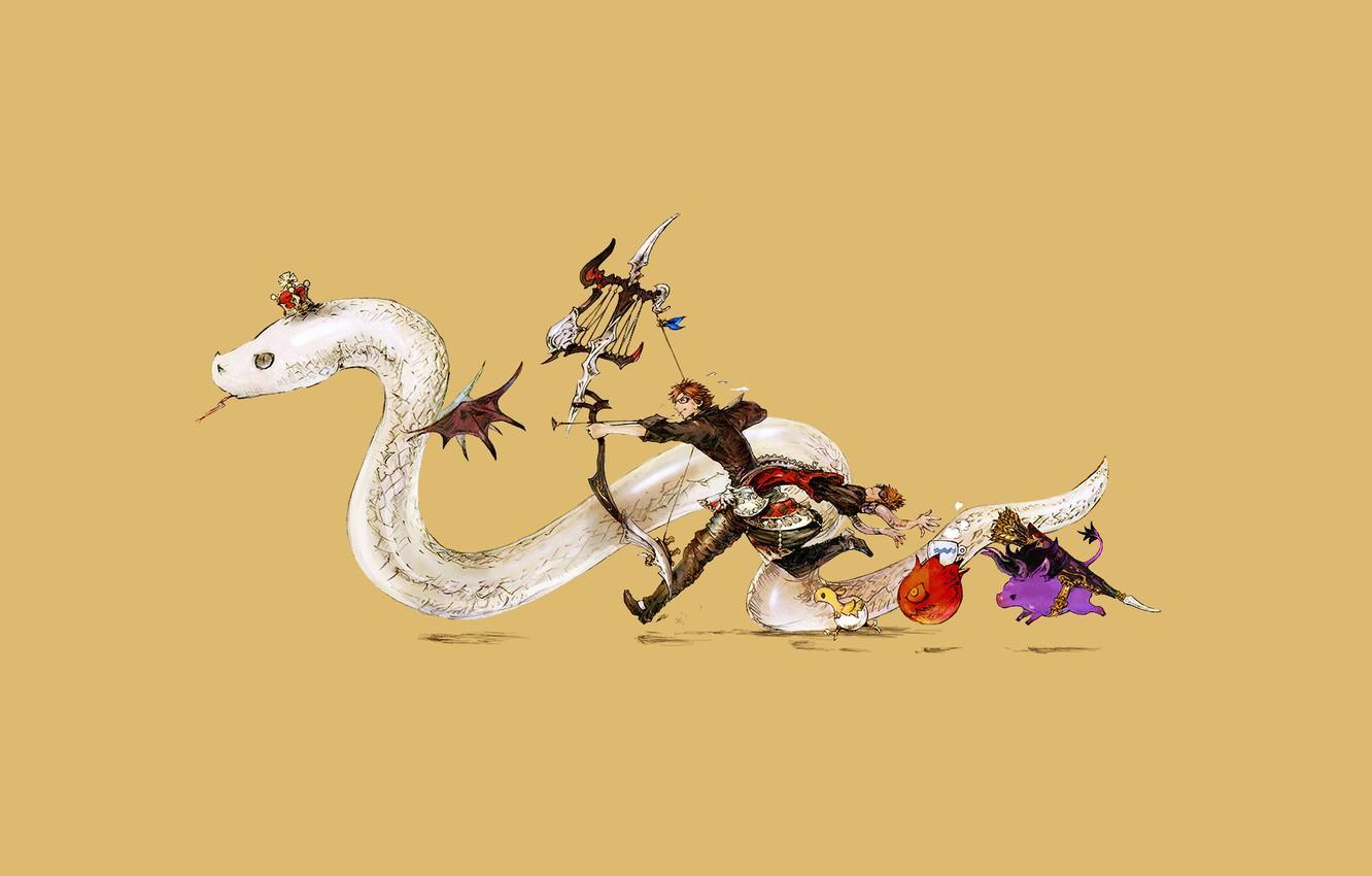 1332x850 Wallpaper snake, minimalism, anime image for desktop, section прочее