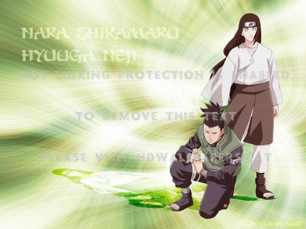 1024x768 shikamaru and neji hyuga naruto anime