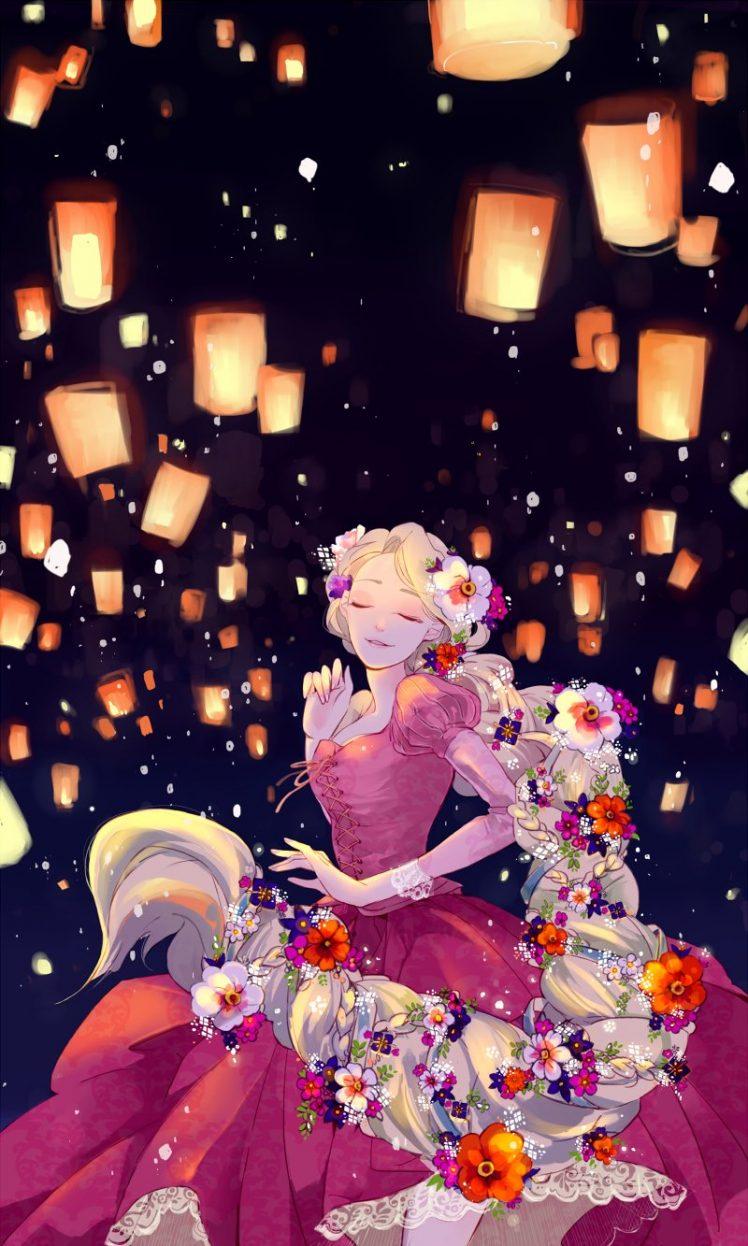 748x1246 Anime Rapunzel HD Wallpaper