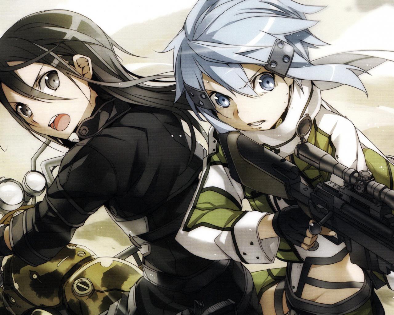 1280x1024 Free download Kirito and Sinon Shinon Gun Gale Online GGo Asada Shino and [1920x1080] for your Desktop, Mobile & Tablet. Explore GGO Kirito Wallpaper. GGO Kirito Wallpaper, Kirito Wallpaper