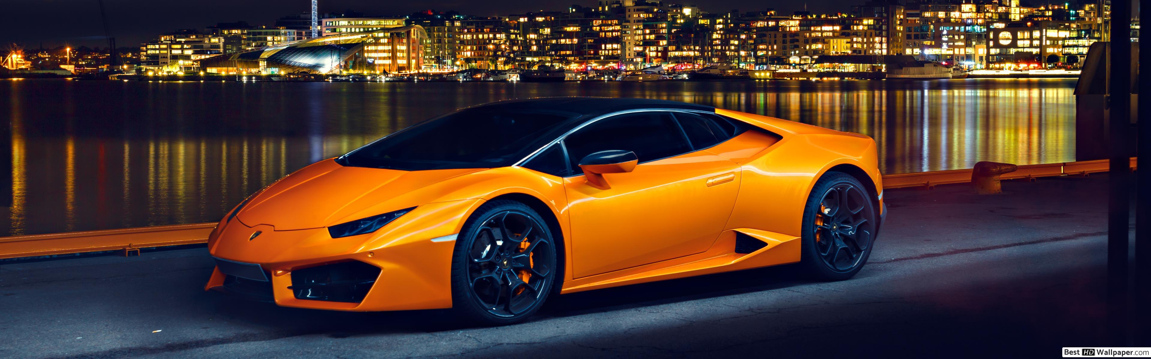 3840x1200 Lamborghini Huracan Car HD wallpaper download