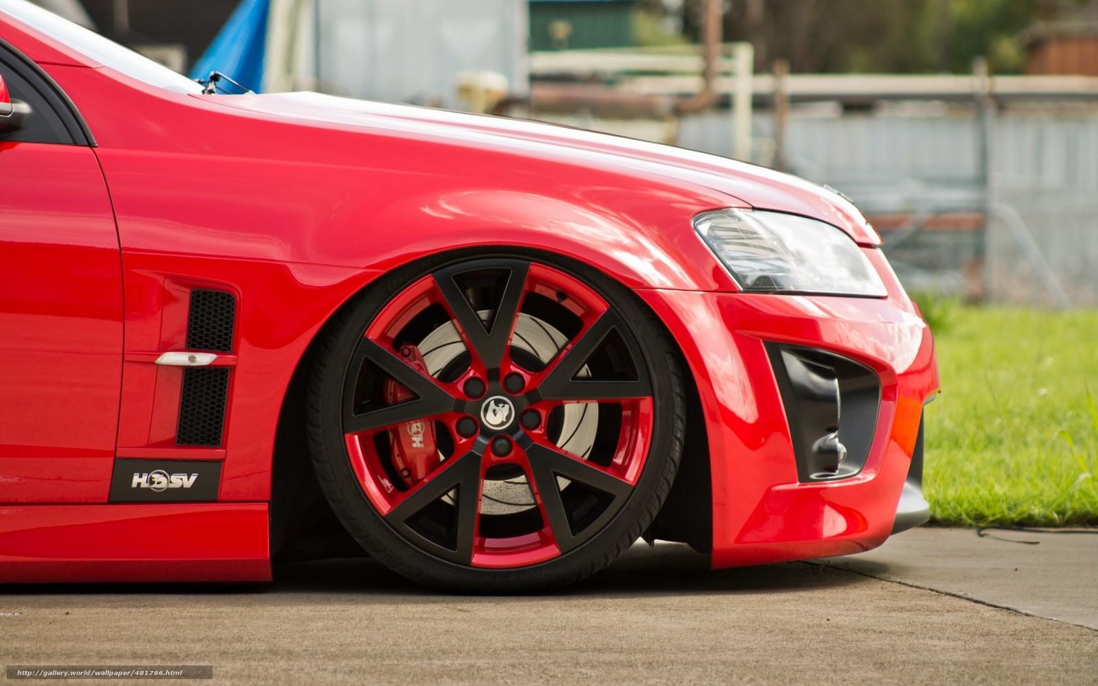 1600x1000 Download Wallpaper Holden, Red, Disk, Wheel Free Desktop