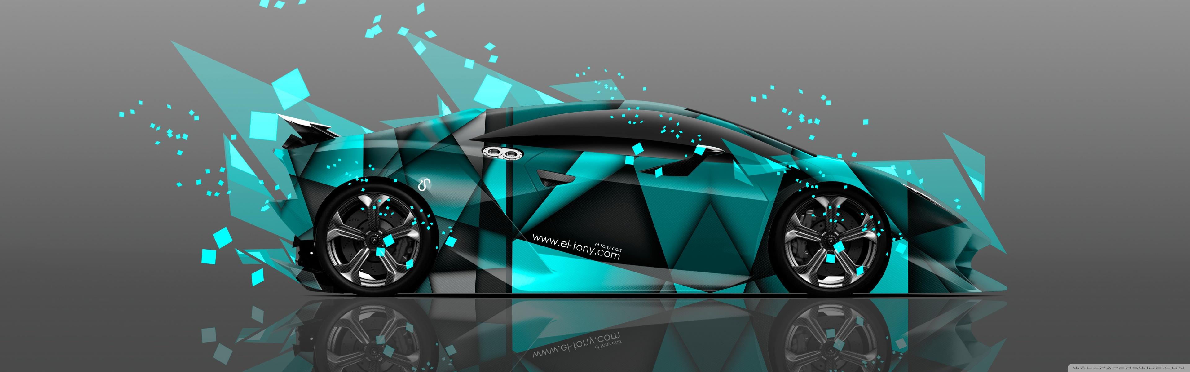 3840x1200 Lamborghini Sesto Elemento Abstract Aerography Car design by Tony Kokhan Ultra HD Desktop Background Wallpaper for : Widescreen & UltraWide Desktop & Laptop : Multi Display, Dual Monitor : Tablet