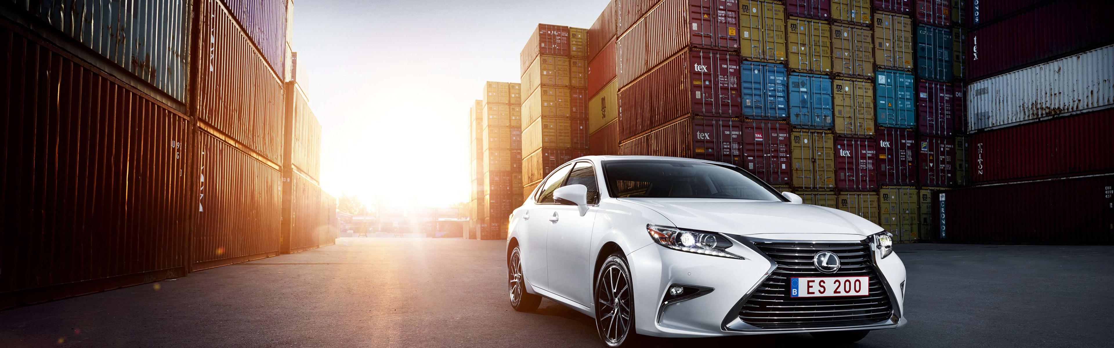 3840x1200 Wallpaper White Lexus ES 200 car front view 3840x1200 Multi Monitor Panorama Picture, Image