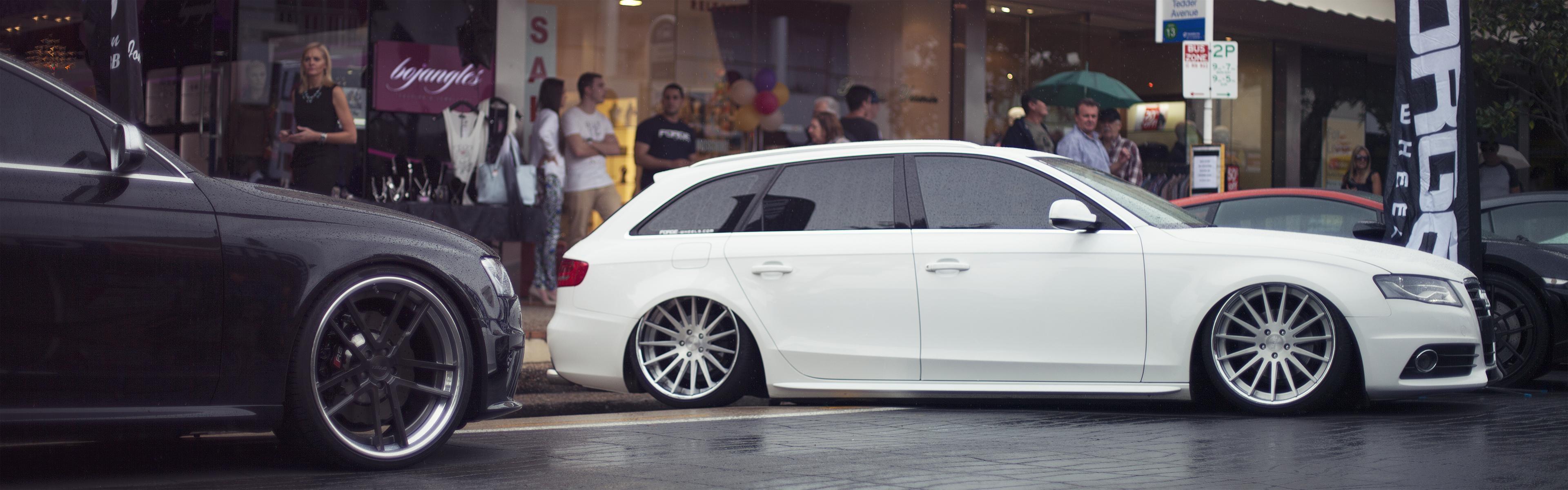 3840x1200 car, Audi, Tuning, Stance Wallpaper HD / Desktop and Mobile Background