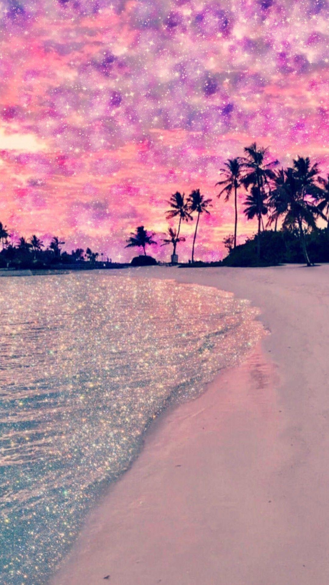 1080x1917 Sunset Glitter Ombre Wallpaper