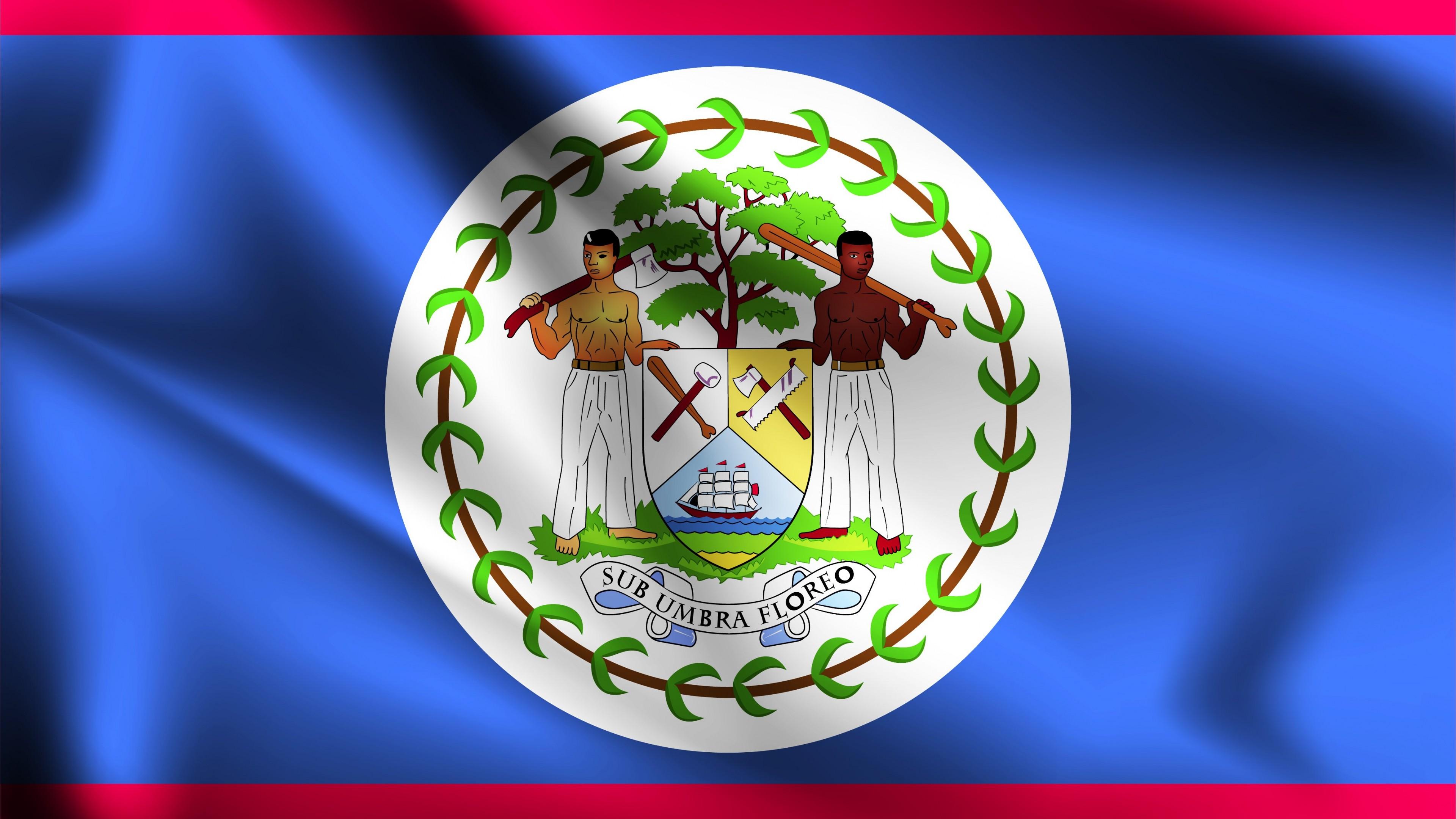 3840x2160 Belize Flag Wallpaper HD 86237