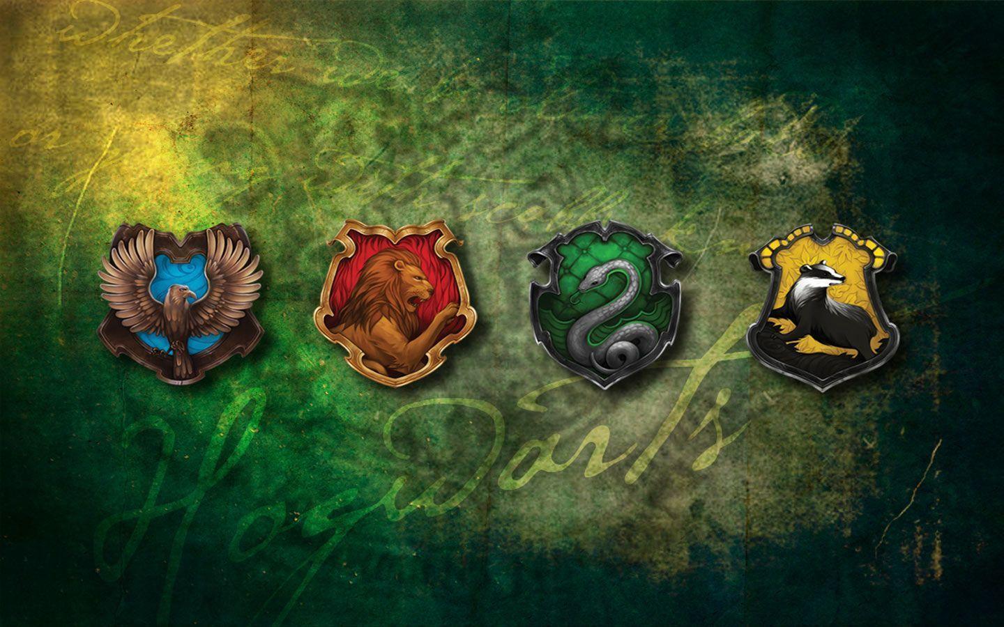 hogwarts houses logo wallpaper