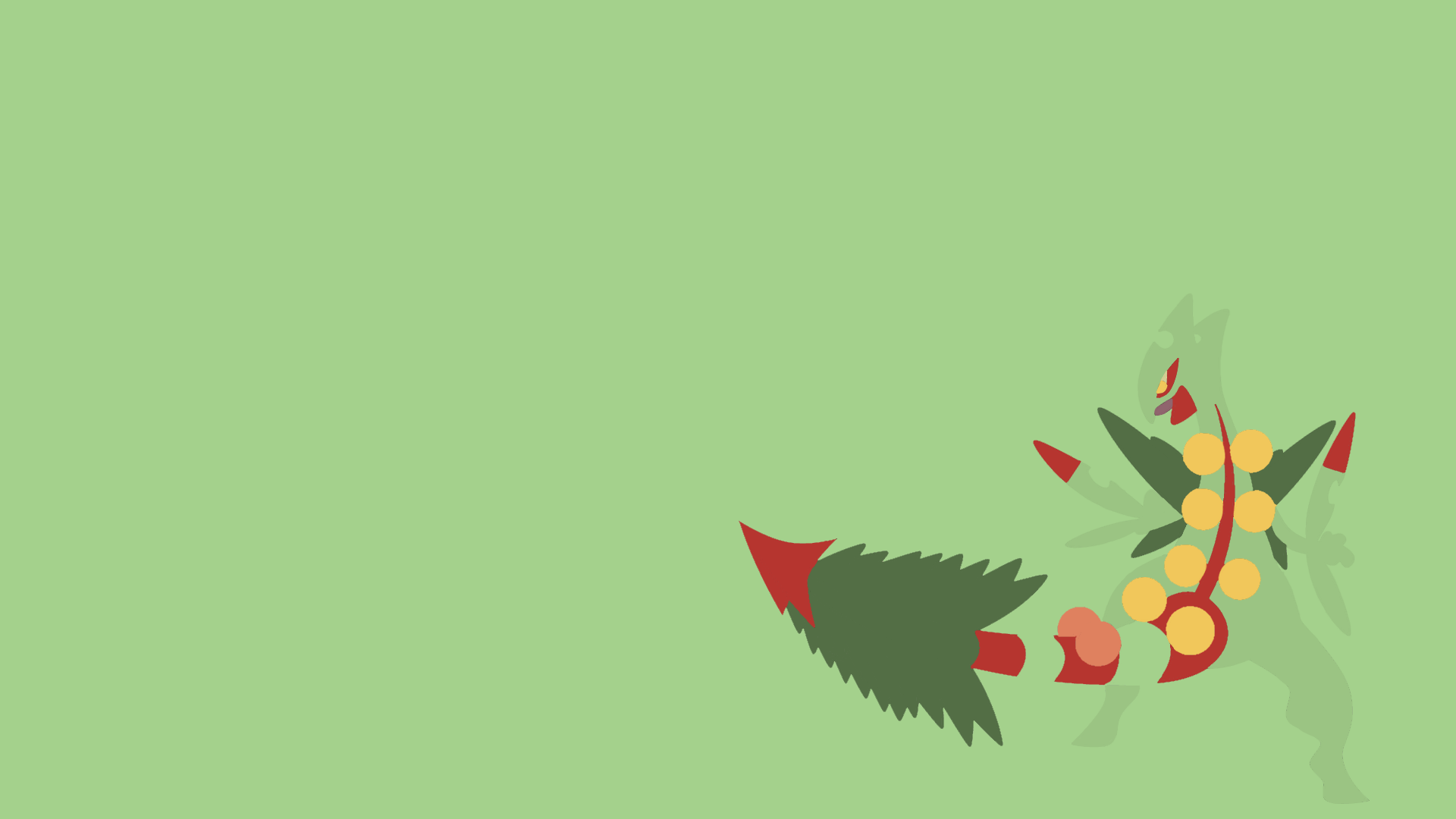 1920x1080 Mega Sceptile Wallpaper (Used U Ror_ Line Art Of Mega Sceptile): Pokemon