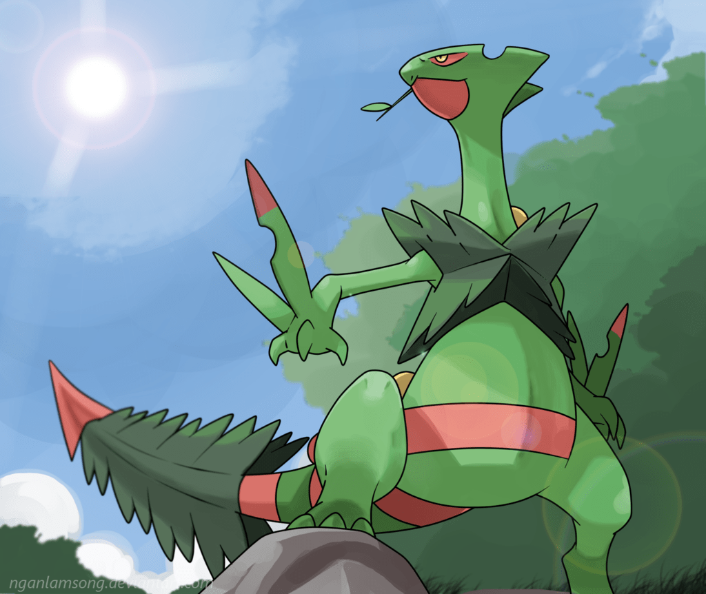 1024x862 Mega Sceptile. Pokemon, Mega sceptile, Pokemon art