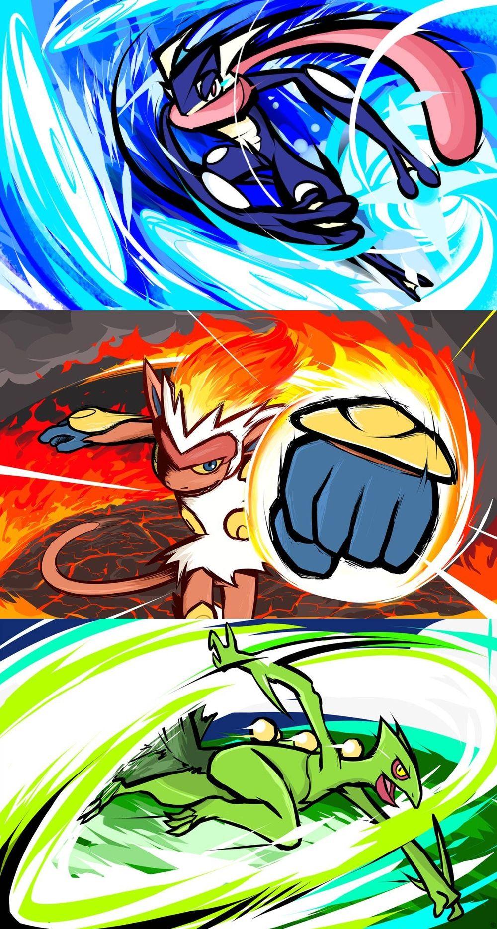 1000x1870 Greninja, Infernape & Sceptile. Pokemon rayquaza, Sceptile pokemon, Cool pokemon wallpaper