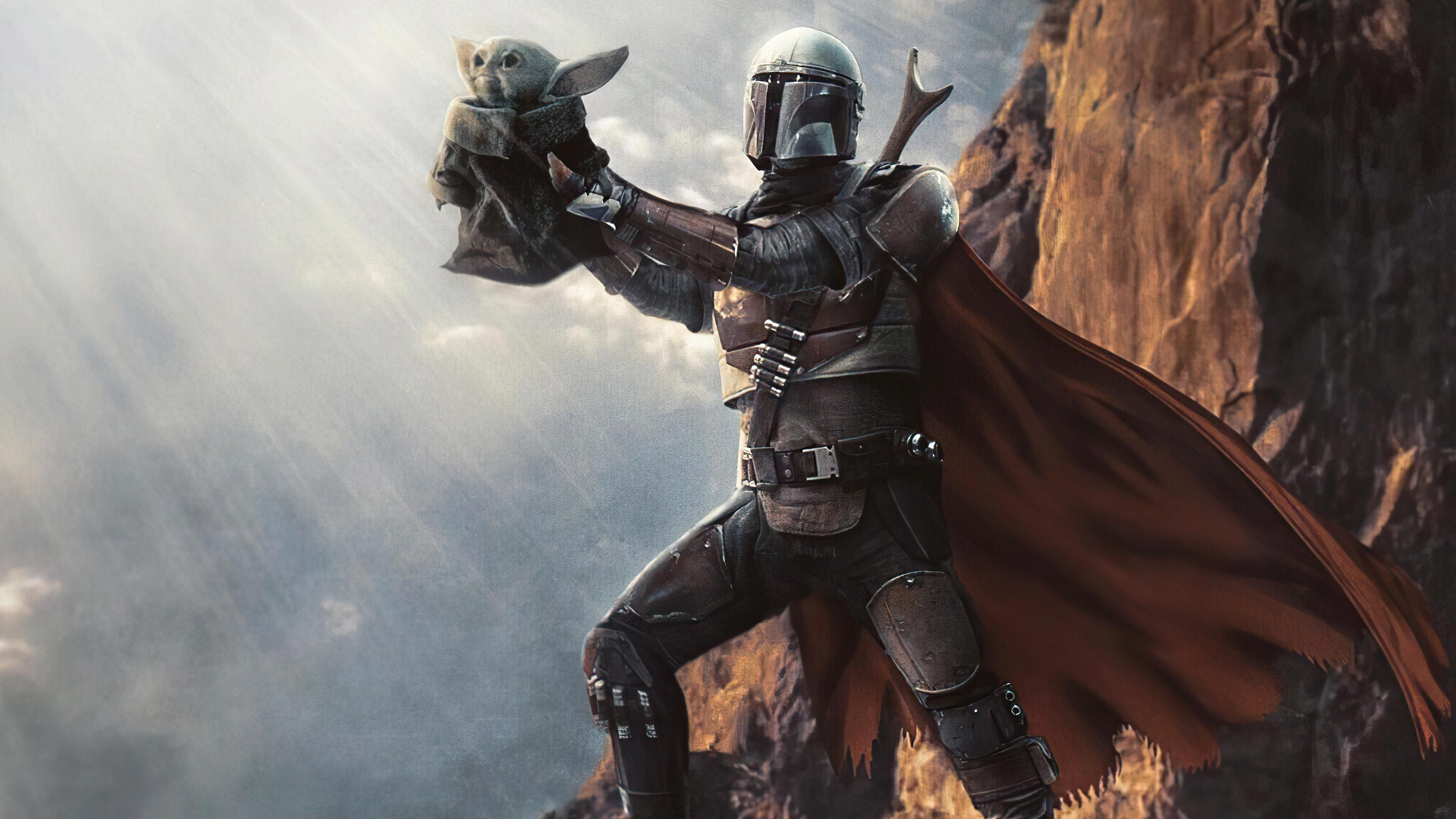 3840x2160 Baby Yoda And The Mandalorian, HD Tv Shows, 4k Wallpaper, Image, Background, Photo and Picture