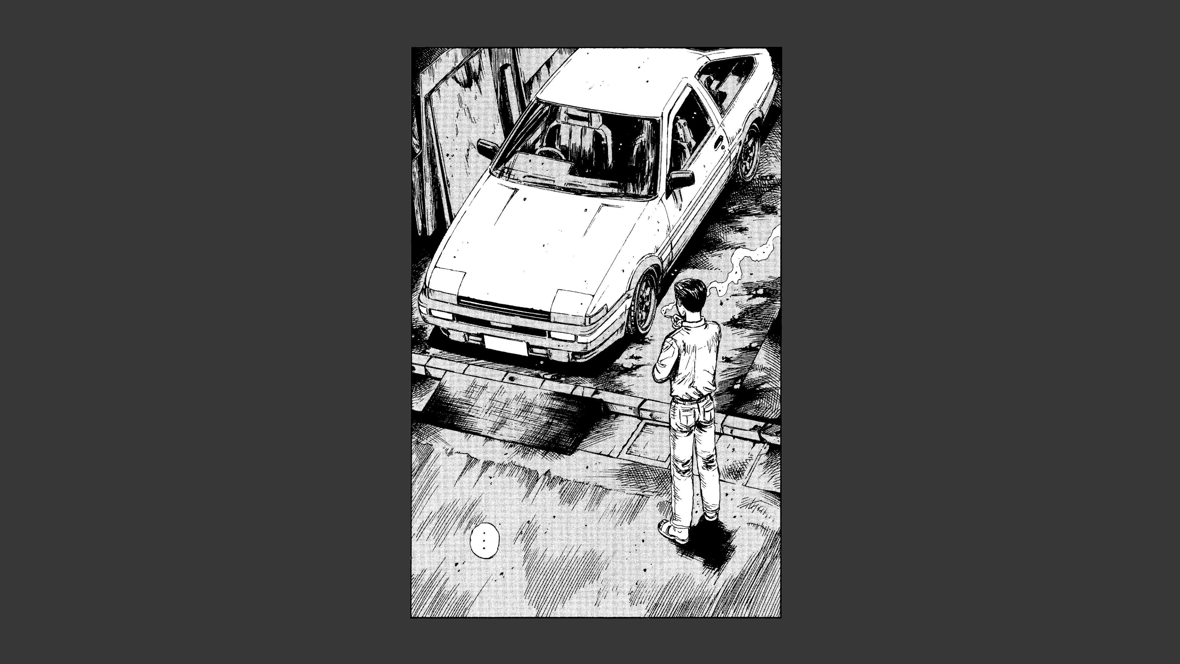 3840x2160 4K, Bunta Fujiwara, Initial D, Toyota Trueno, Pop Up Headlights, Toyota AE86. Mocah HD Wallpaper