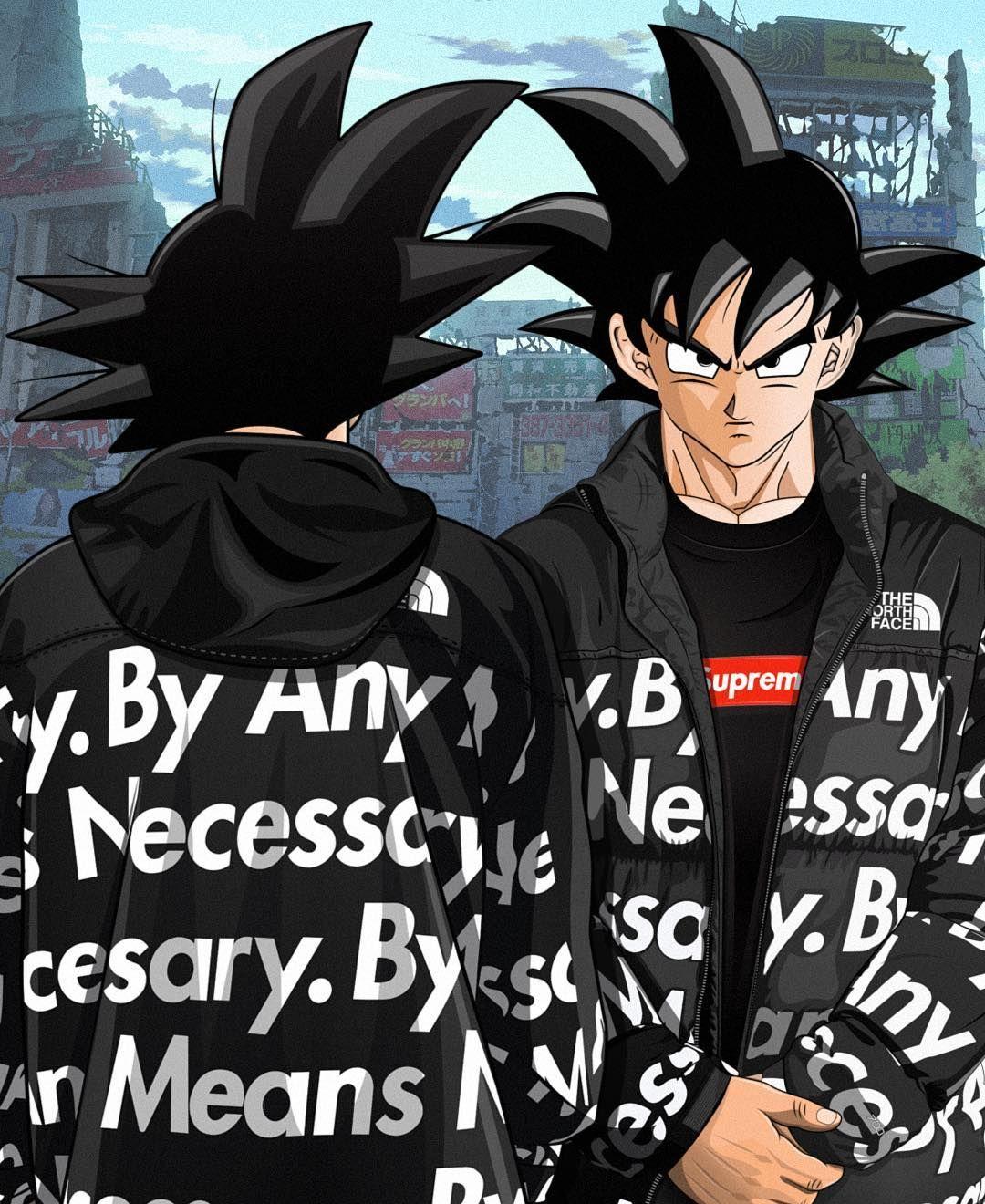 1080x1320 Anime Supreme Hypebeast Goku Wallpaper