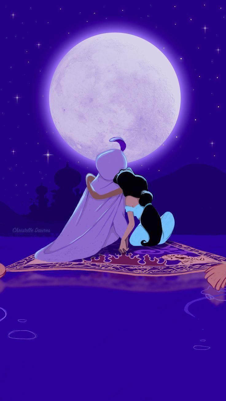 736x1308 Aladdin Cartoon iPhone Mobile Wallpaper