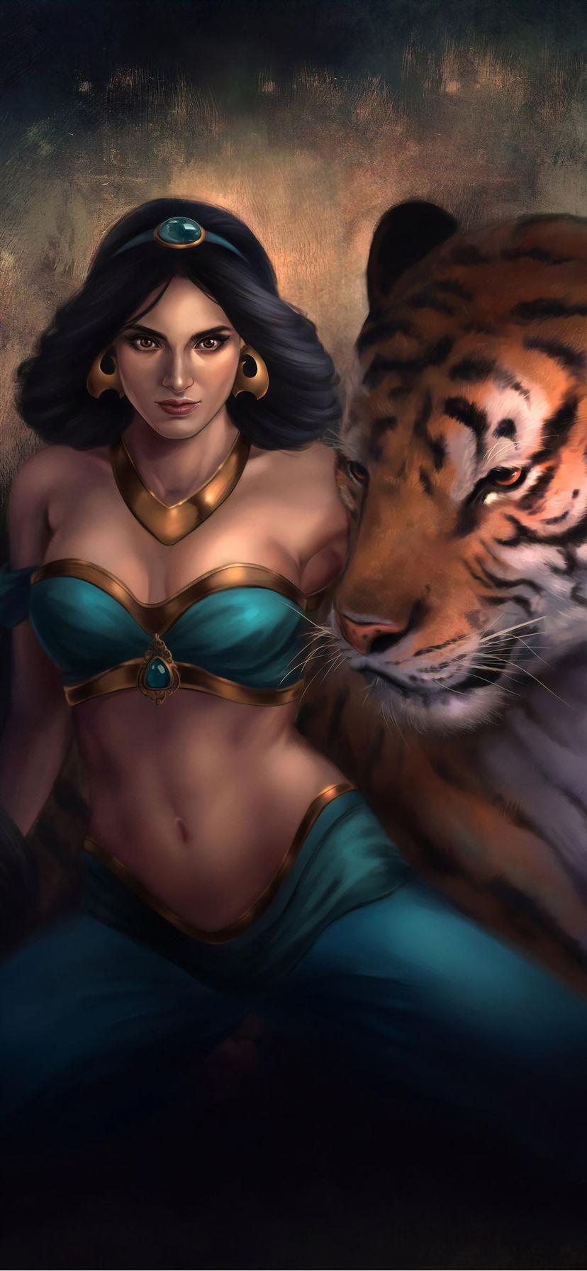 828x1792 princess jasmine and raja iPhone 11 Wallpaper Free Download