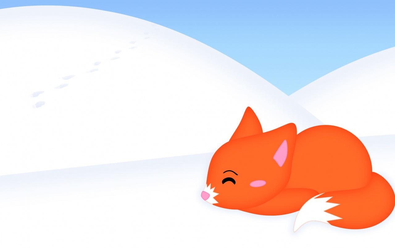 1280x804 Snow fox wallpaper. Snow fox