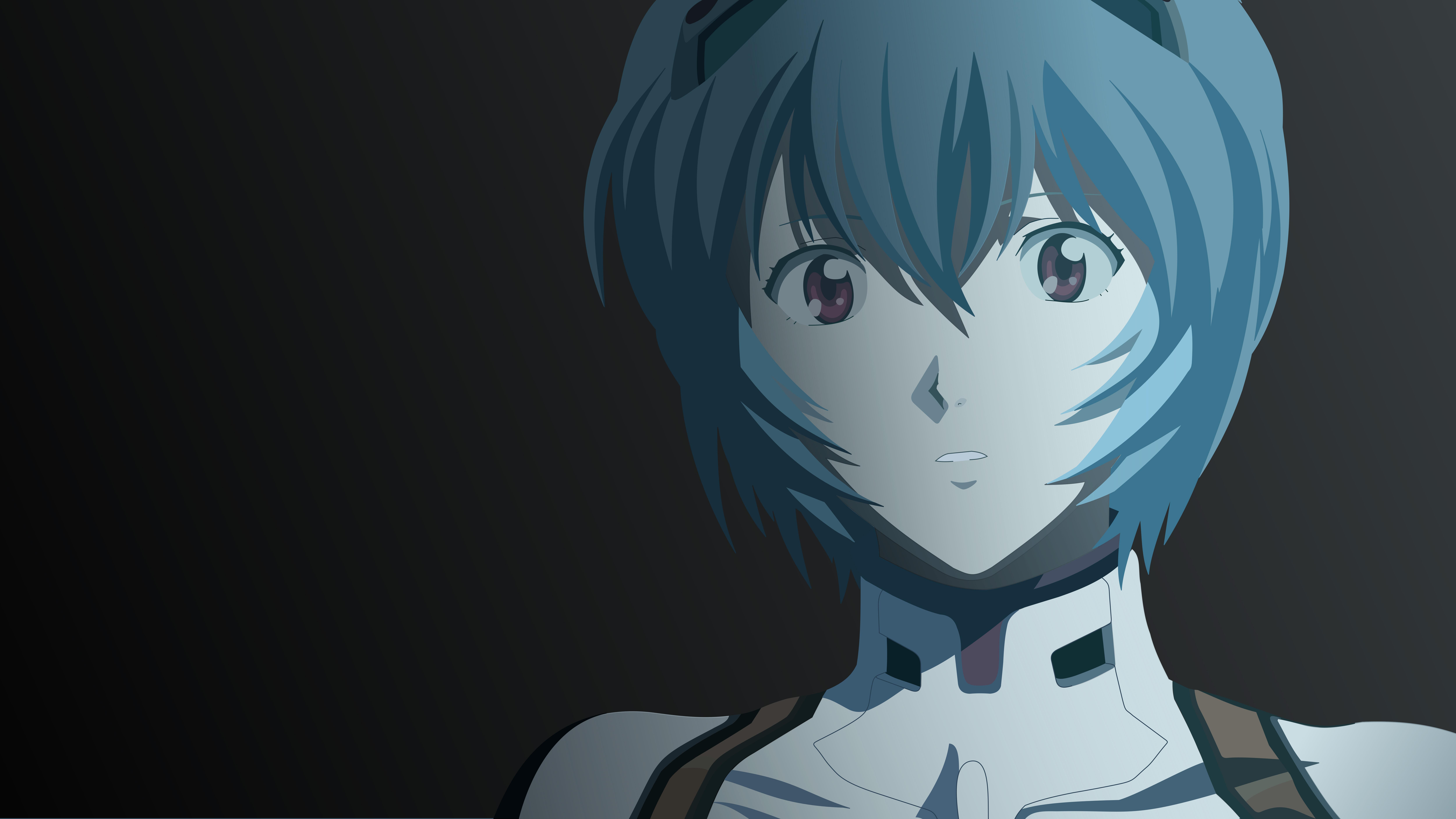 10000x5624 Rei Ayanami from Neon Genesis Evangelion Anime Wallpaper 4K for Desktop