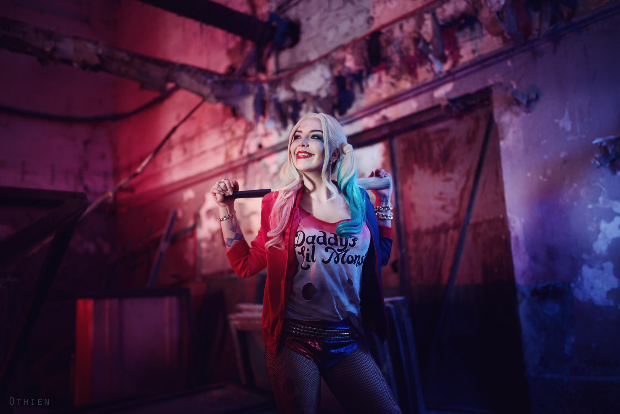 2000x1335 Title Women Cosplay Harley Quinn Suicide Squad Quinn Lady Joker HD Wallpaper