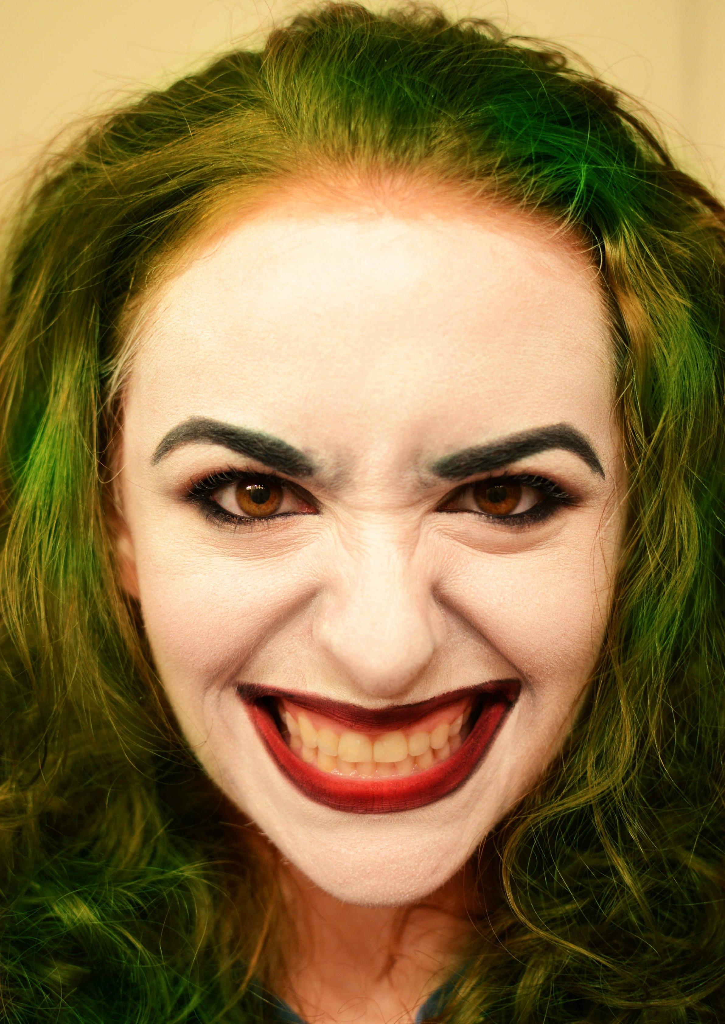 2383x3366 first attempt at my lady joker face: batman