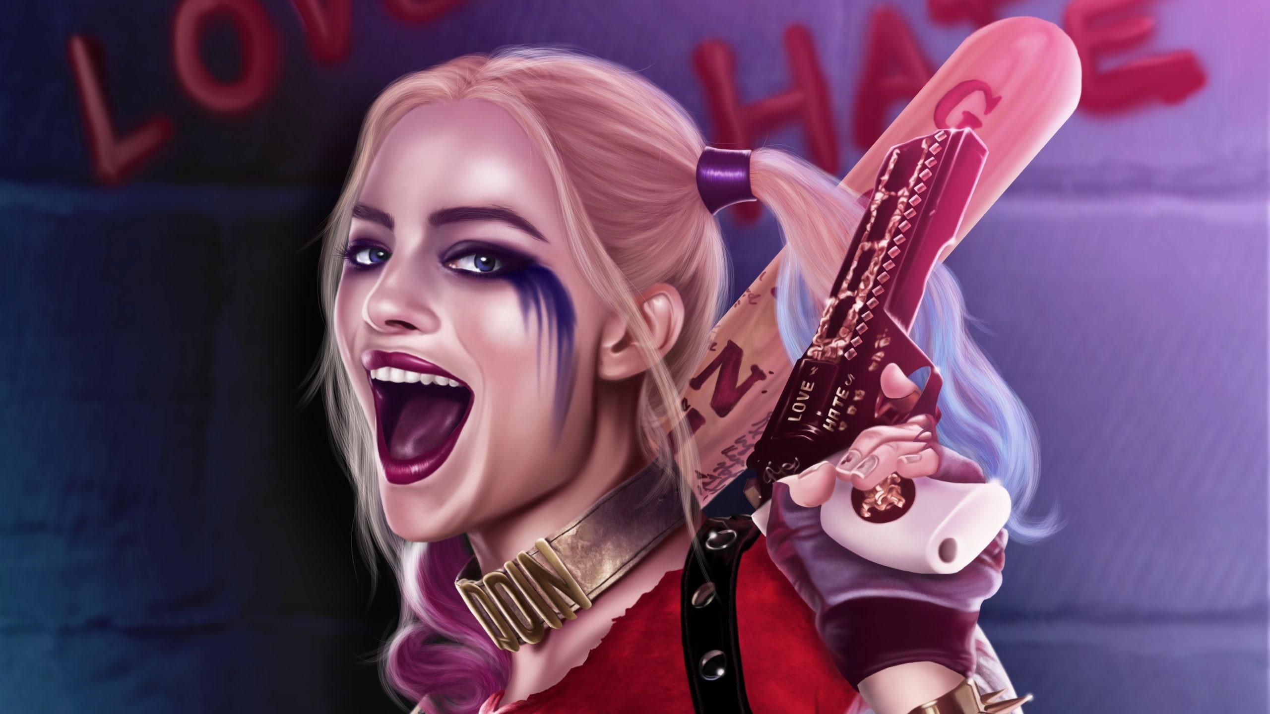 2560x1440 Harley Quinn Joker Girl Wallpaper HD