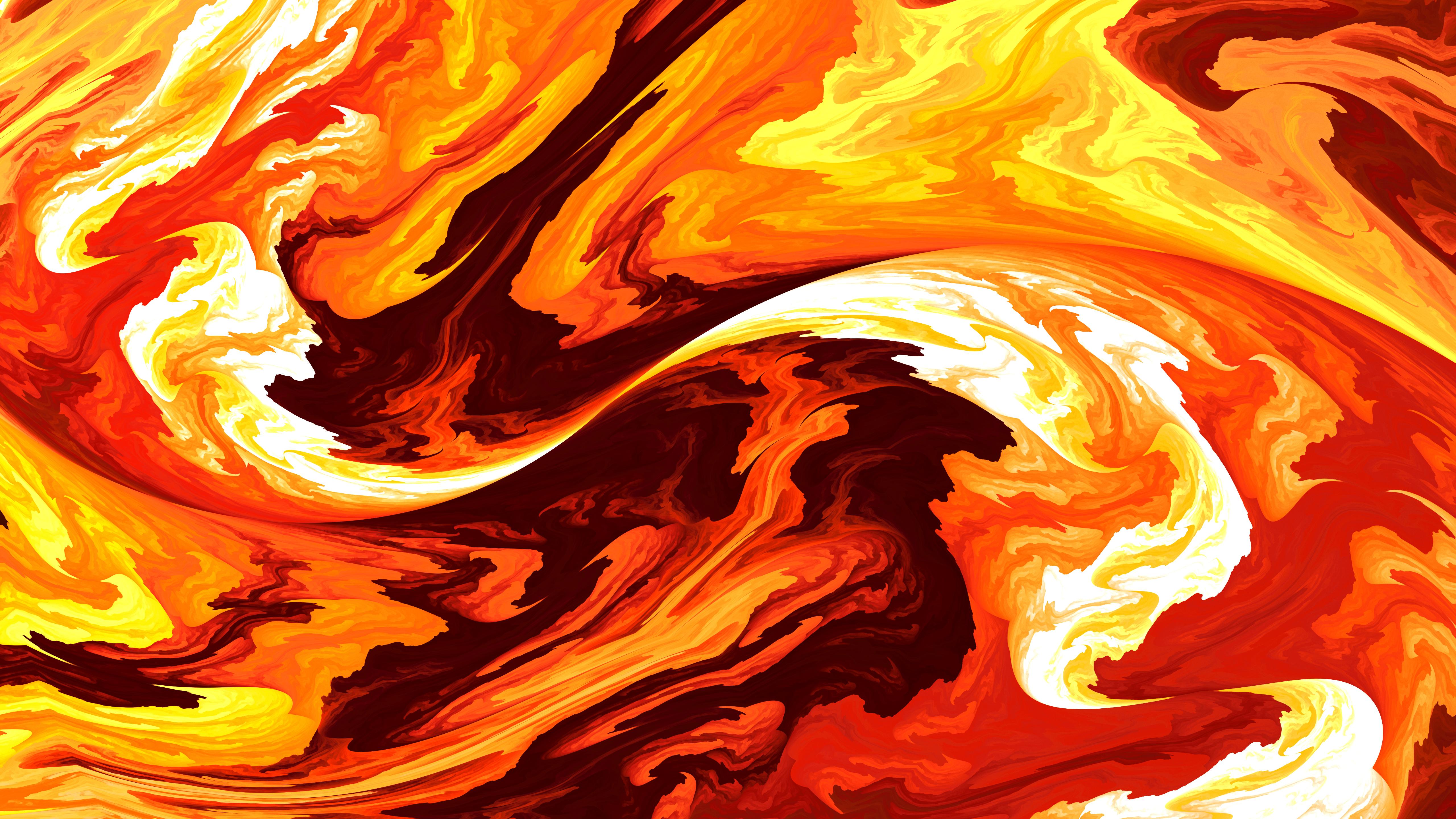 5120x2880 Download wallpaper 5120x2880 spots, abstraction, fractal, fiery HD background