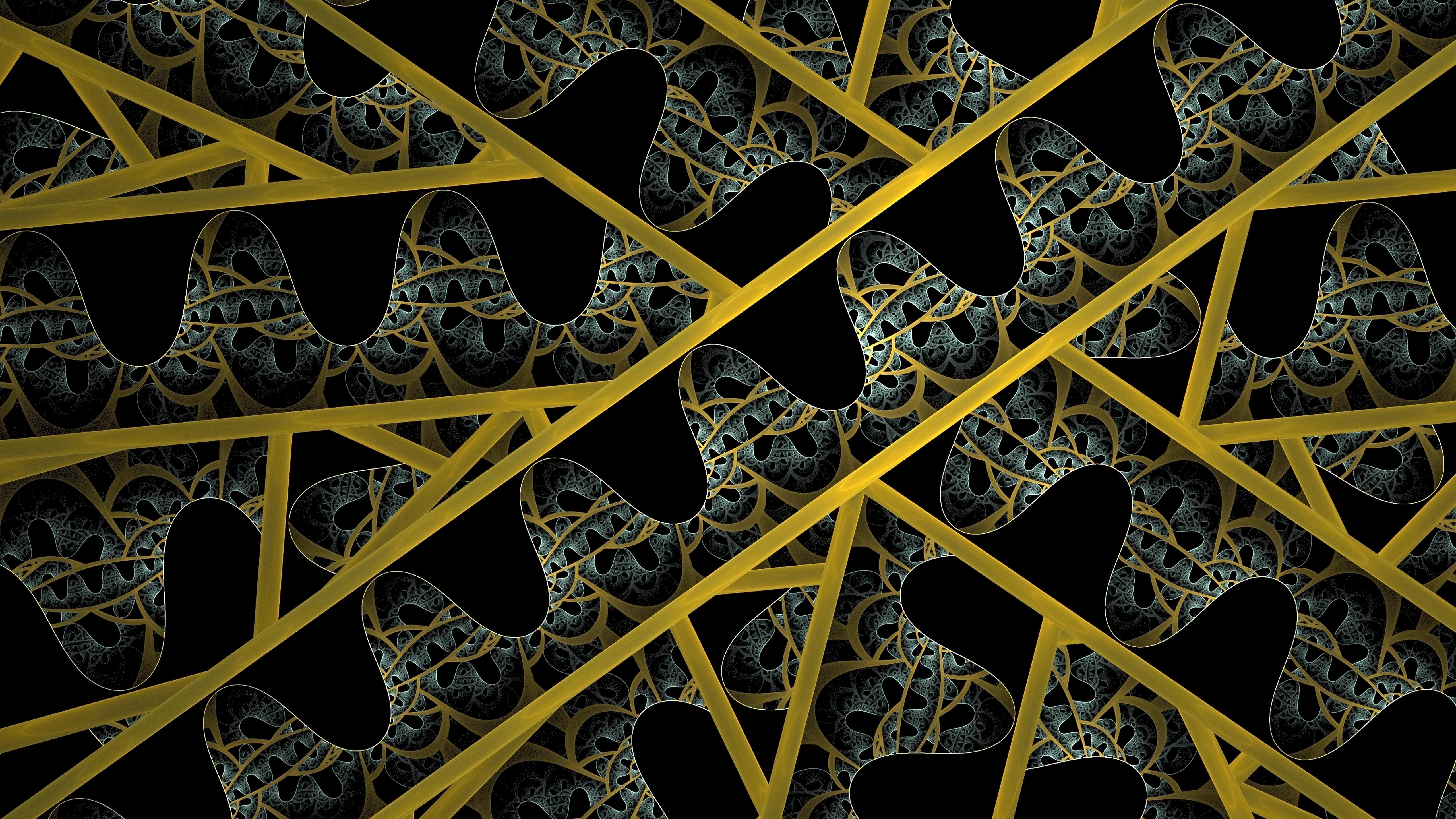 5120x2880 Wallpaper Fractal, Fractal Art, Leaf, Textile, Triangle, Background Free Image