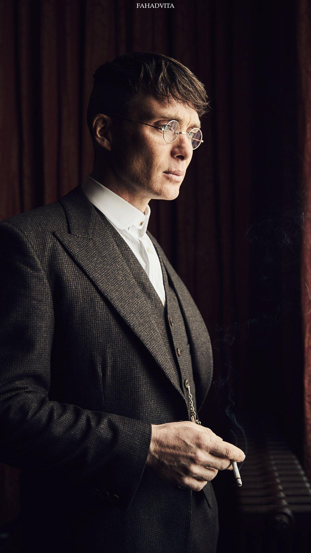 1237x2200 Tommy Shelby Close Up HD Wallpaper