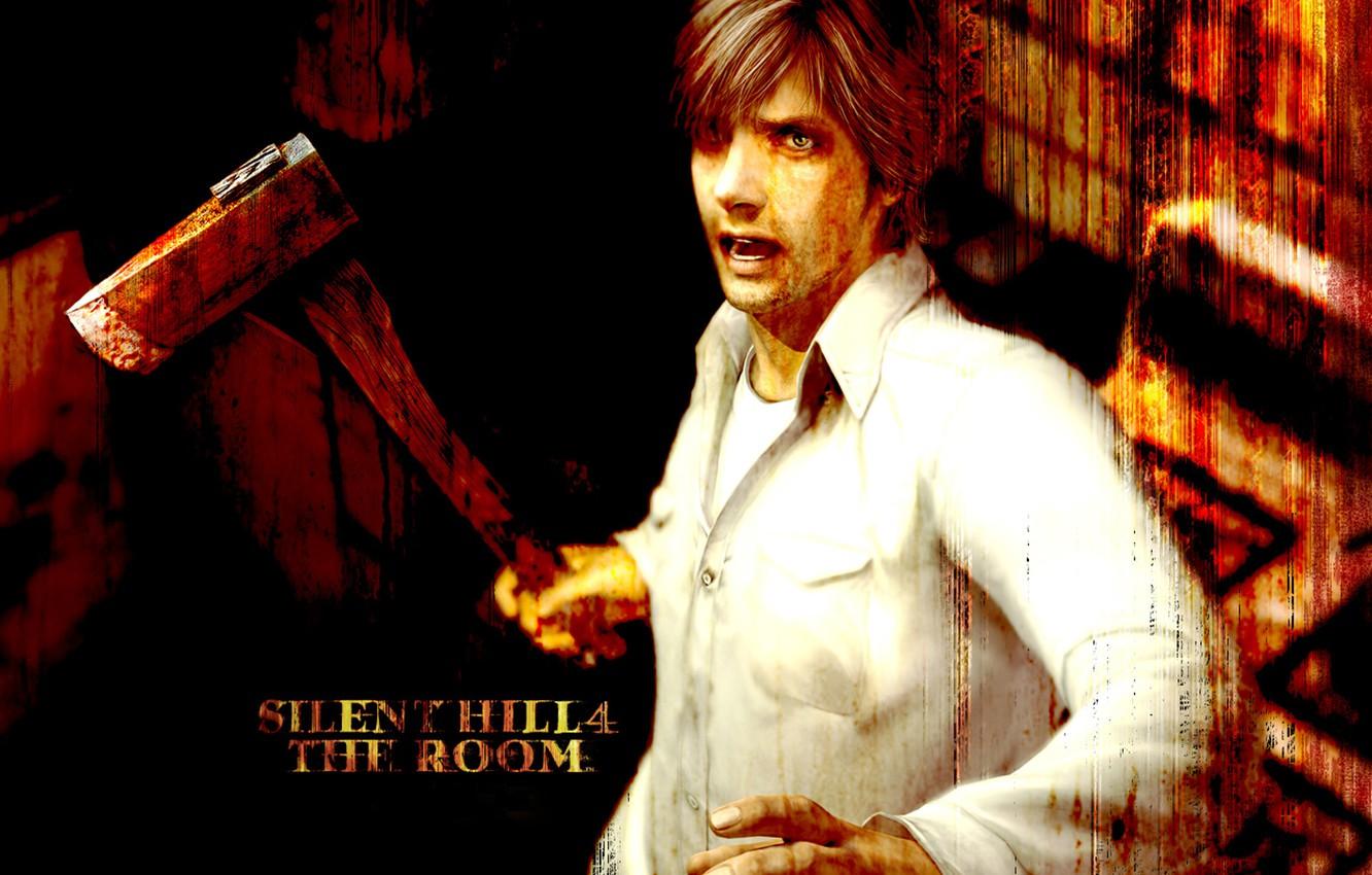 1332x850 Wallpaper the darkness, male, shirt, axe, Horror, KONAMI, Henry Townshend, Silent Hill 4:The Room image for desktop, section игры