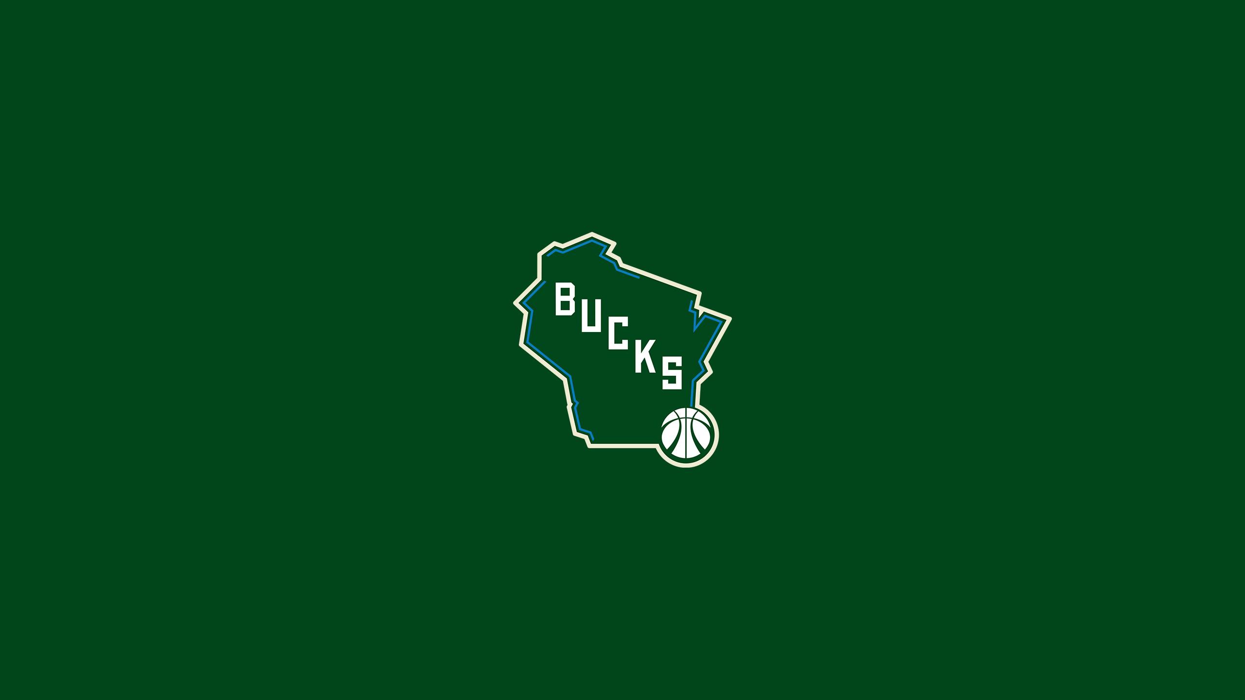 2560x1440 Green Basketball Bucks Emblem NBA Symbol HD Milwaukee Bucks Wallpaper