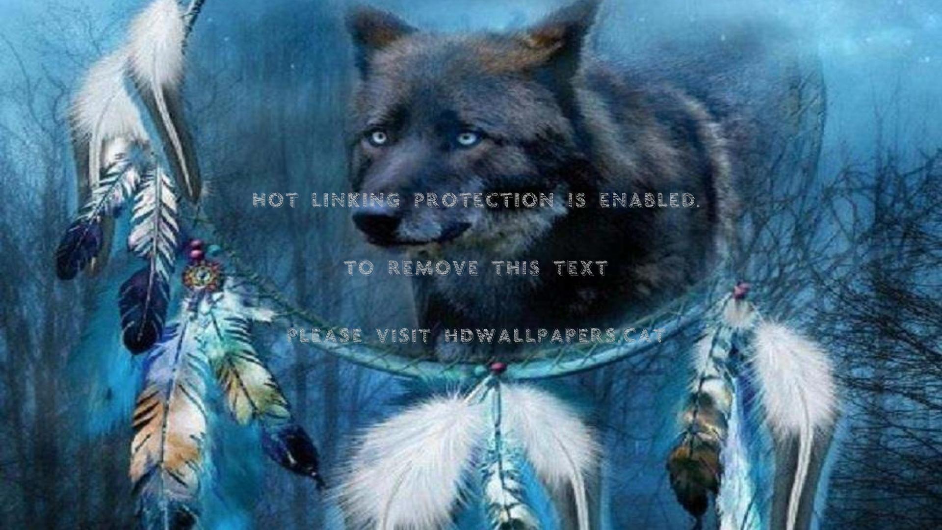 1920x1080 wolf dream catcher spirit mythical black
