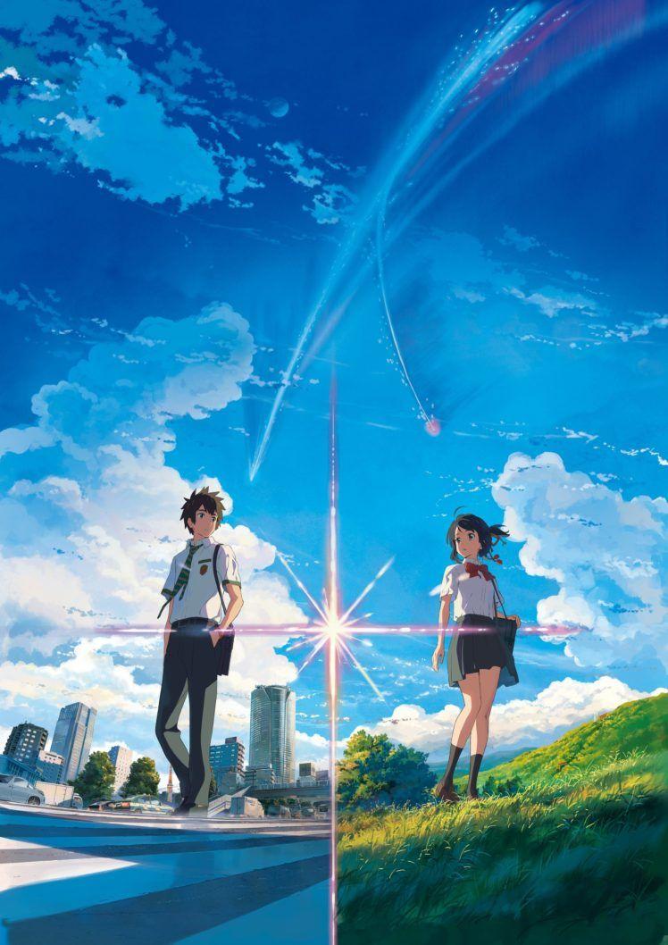 748x1058 anime, Anime girls, Landscape, Your name., Miyamizu Mitsuha
