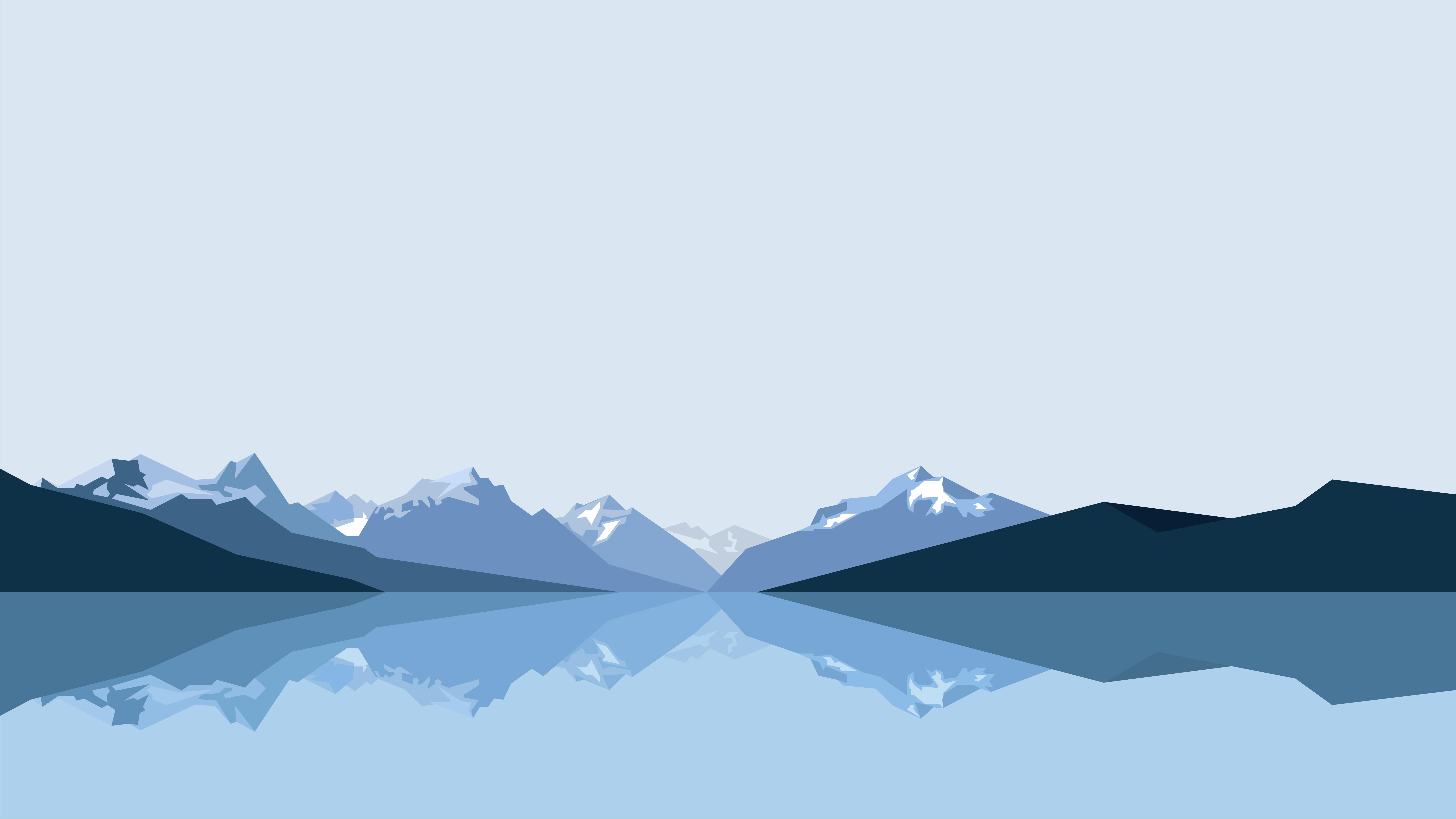 8001x4501 Minimalist Blue Mountains 8k Chromebook Pixel HD 4k Wallpaper, Image, Background, Photo and Picture