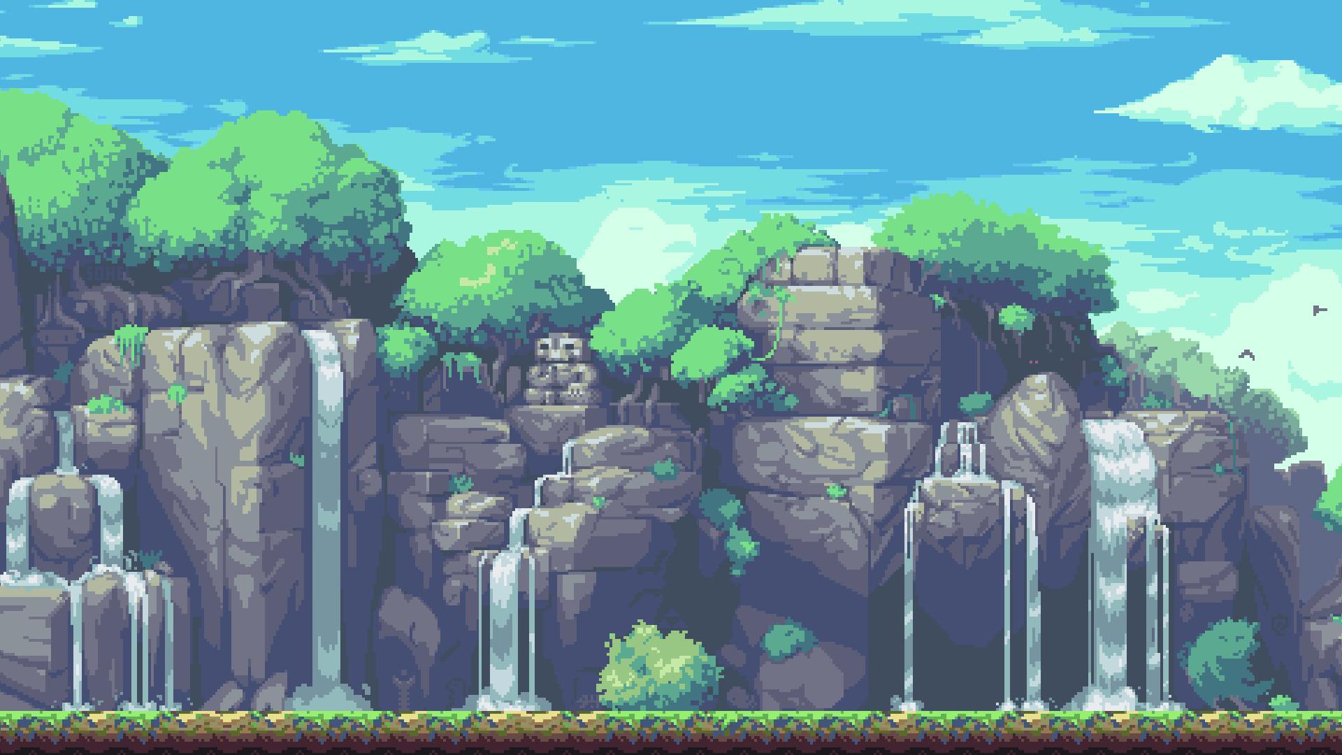 1920x1080 pixel art, Mountains Wallpaper HD / Desktop and Mobile Background