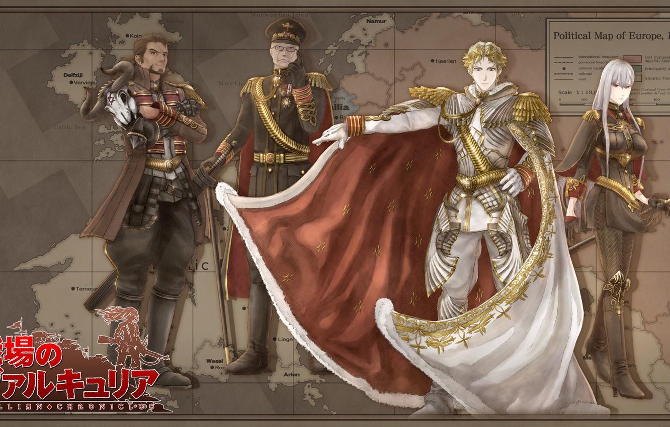 1332x850 Wallpaper playstation valkyria chronicles, valkyria, Maximilian Gaius Von Reginrave, Berthold Gregor and Radi Jaeger, Valkyrie Chronicles, Selvaria Bles image for desktop, section прочее