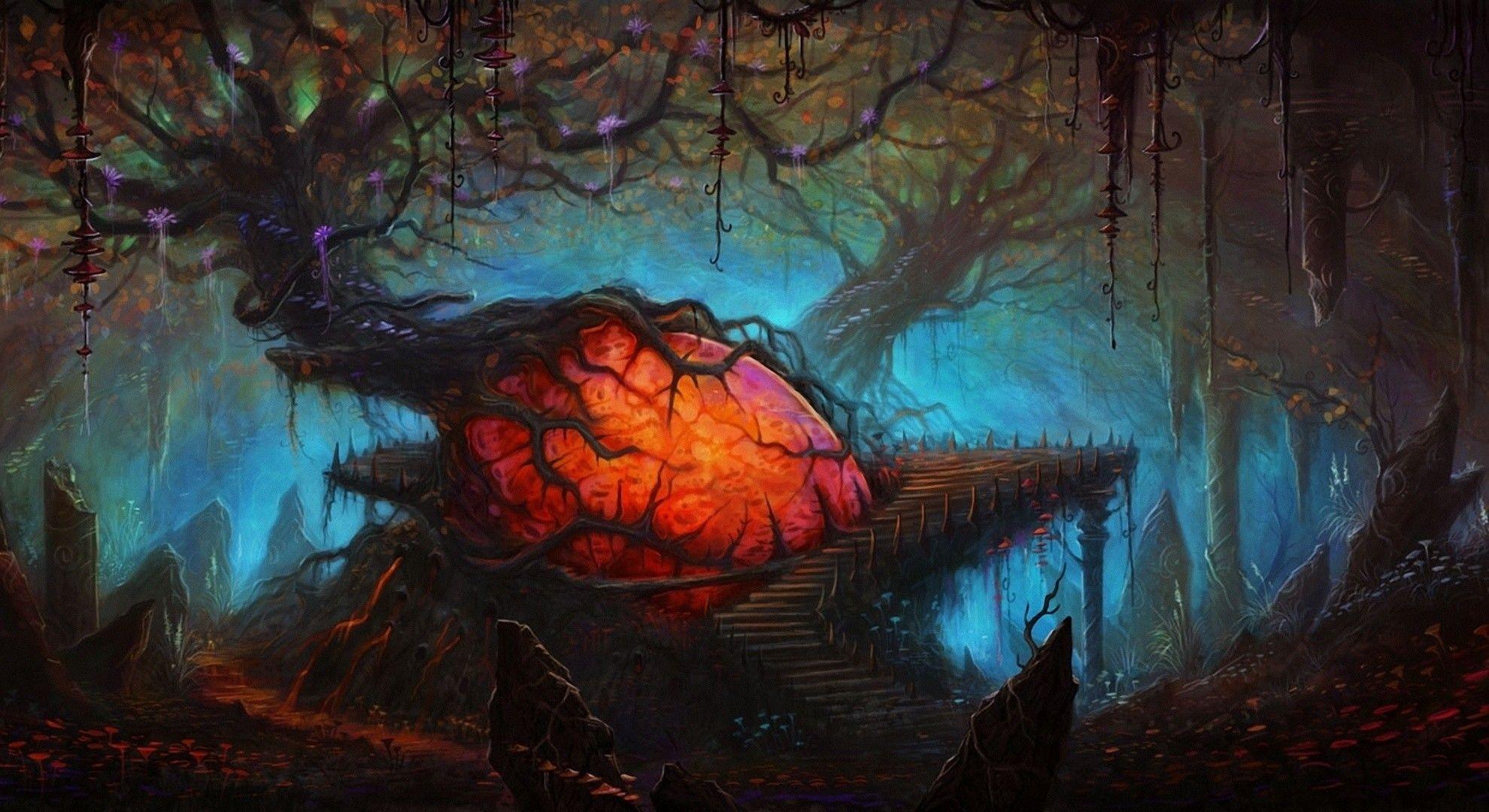 1980x1080 Fantasy Landscape Spooky Creepy Forest Dark Wallpaper. Dark fantasy landscape, Fantasy landscape, Dark fantasy landscape forests