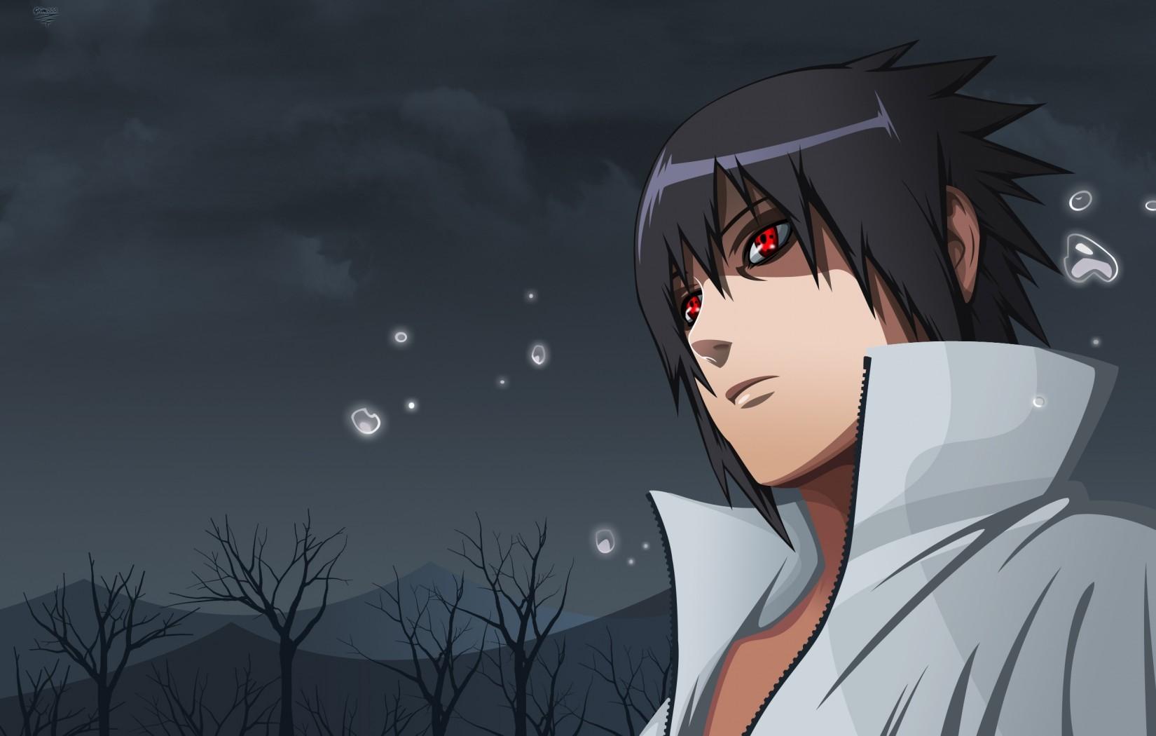 1650x1050 Download 1650x1050 Naruto, Uchiha Sasuke, Sharingan, Bubbles Wallpaper