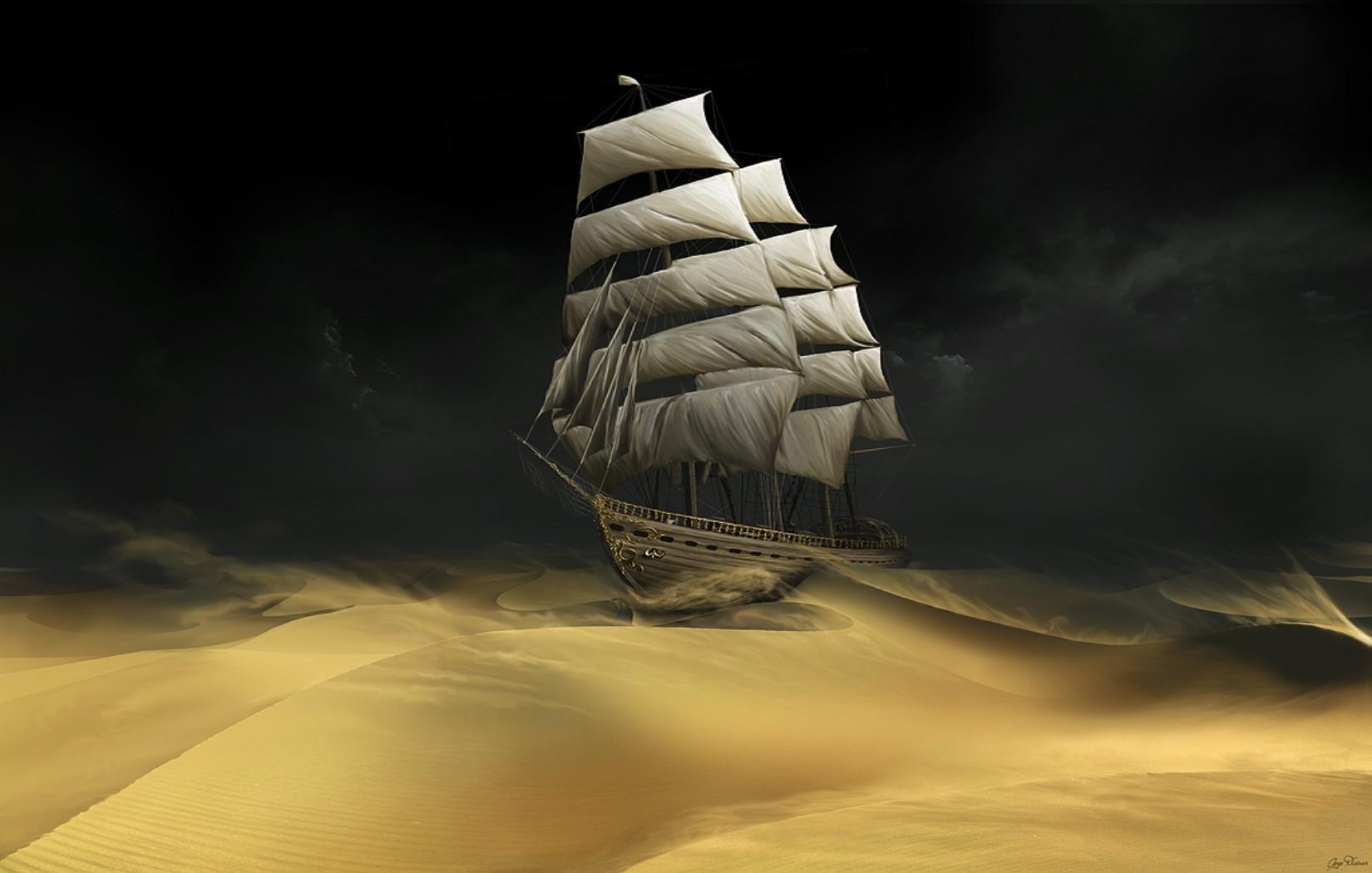 1650x1050 desert ships fantasy art the adventures of tintin 1650x1050 wallpaper