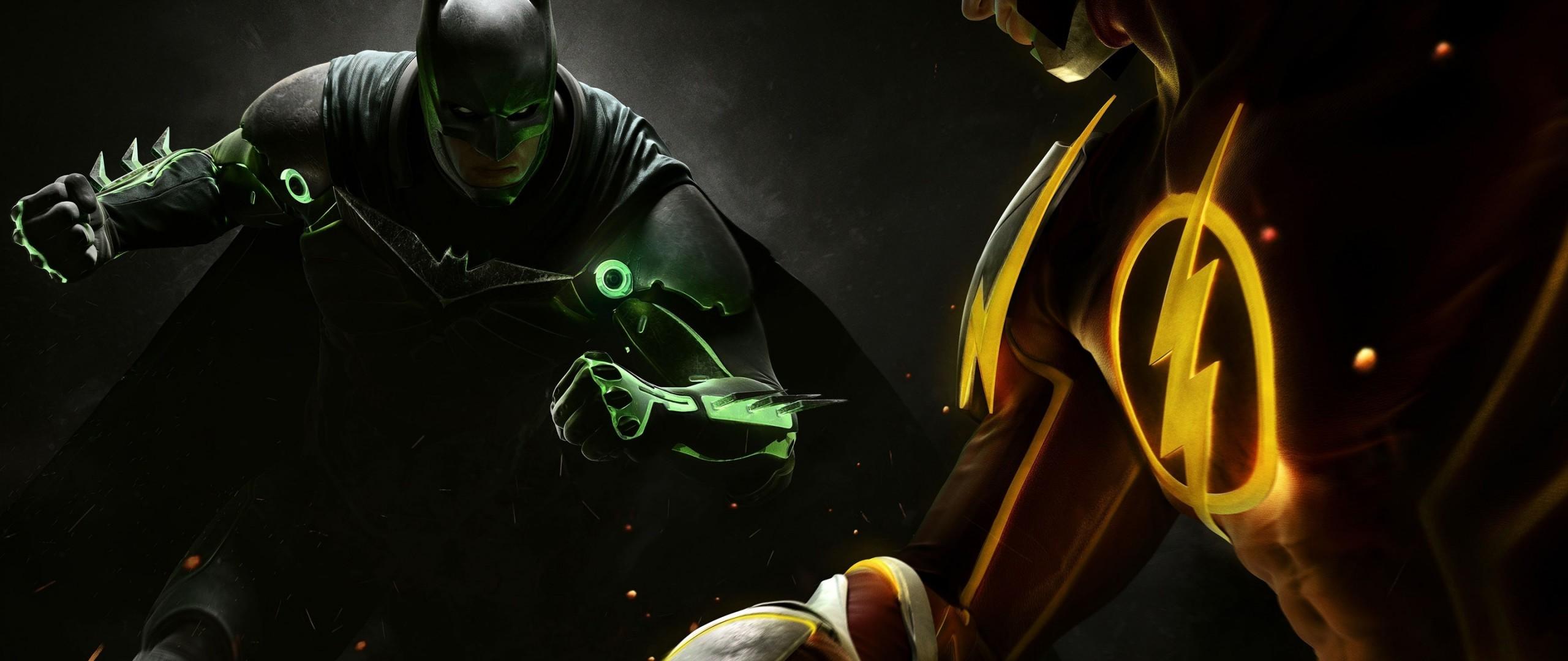 2560x1080 Download 2560x1080 Injustice Batman, Flash Wallpaper