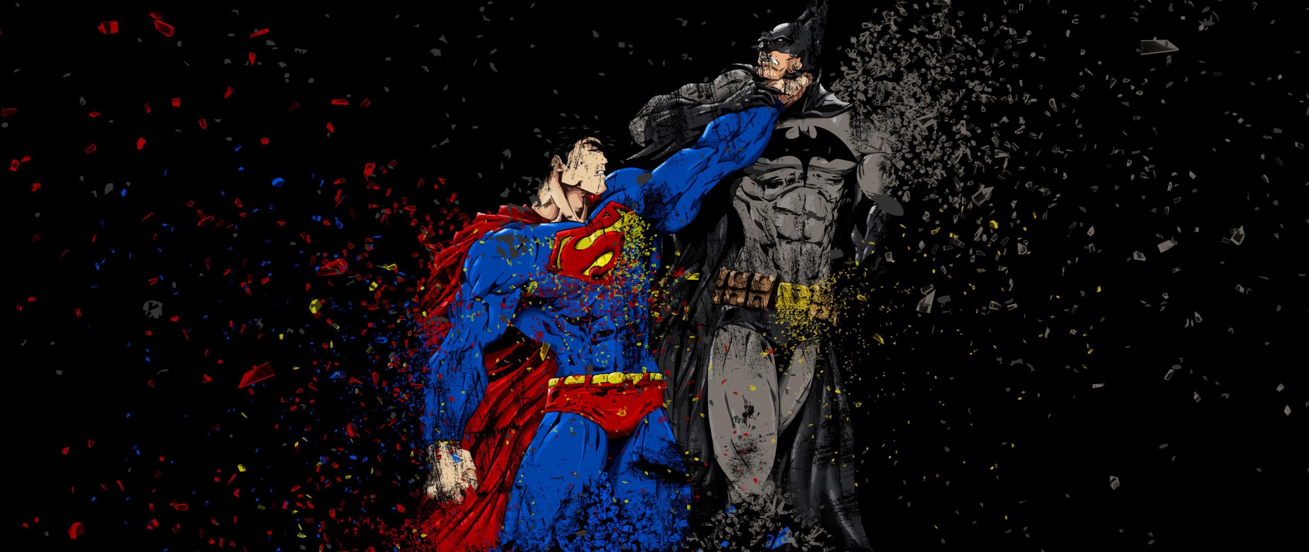 2560x1080 Batman Vs Superman, Ruggon Style, Art, Wallpaper Wallpaper HD