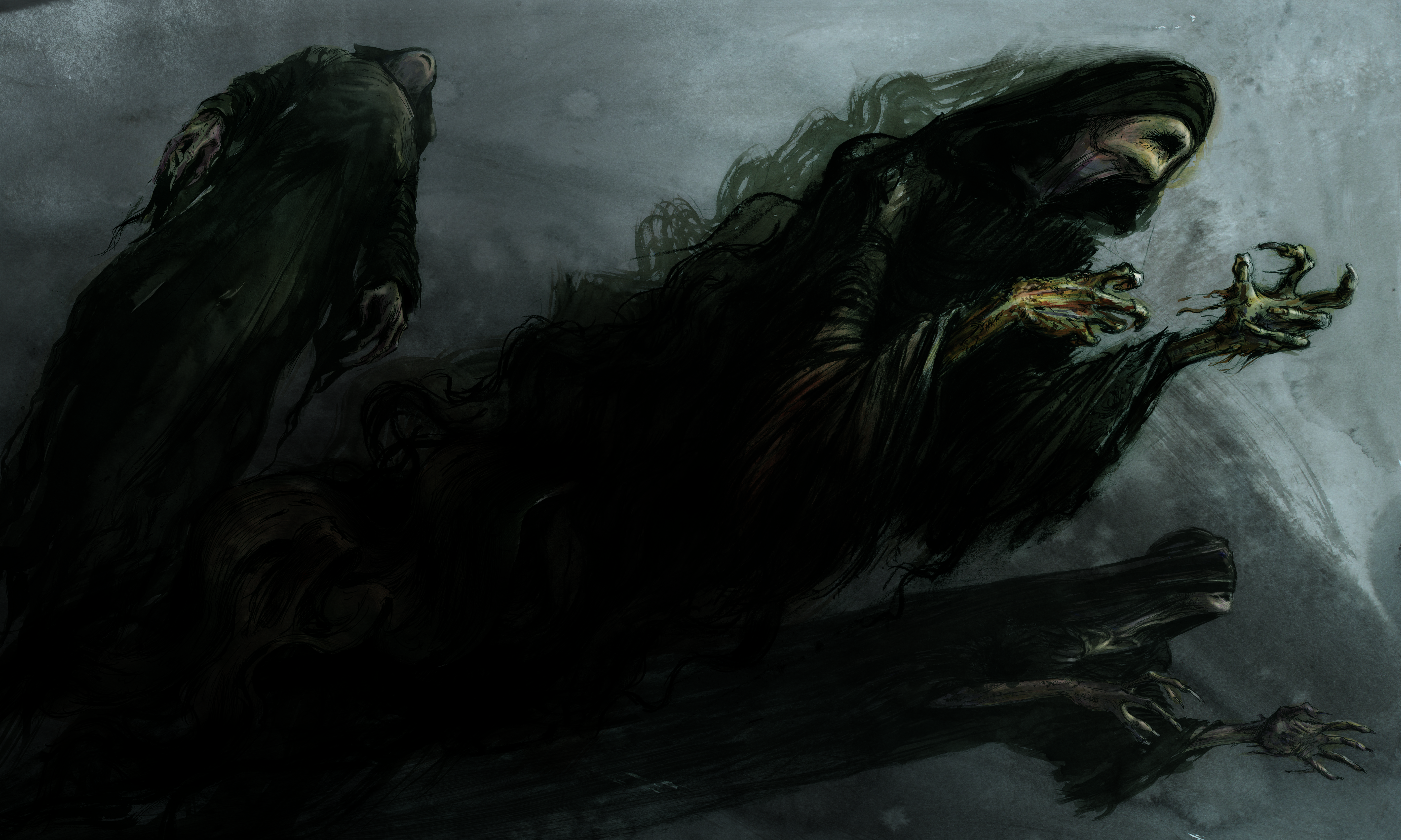 5457x3272 Harry Potter Dementor Drawing