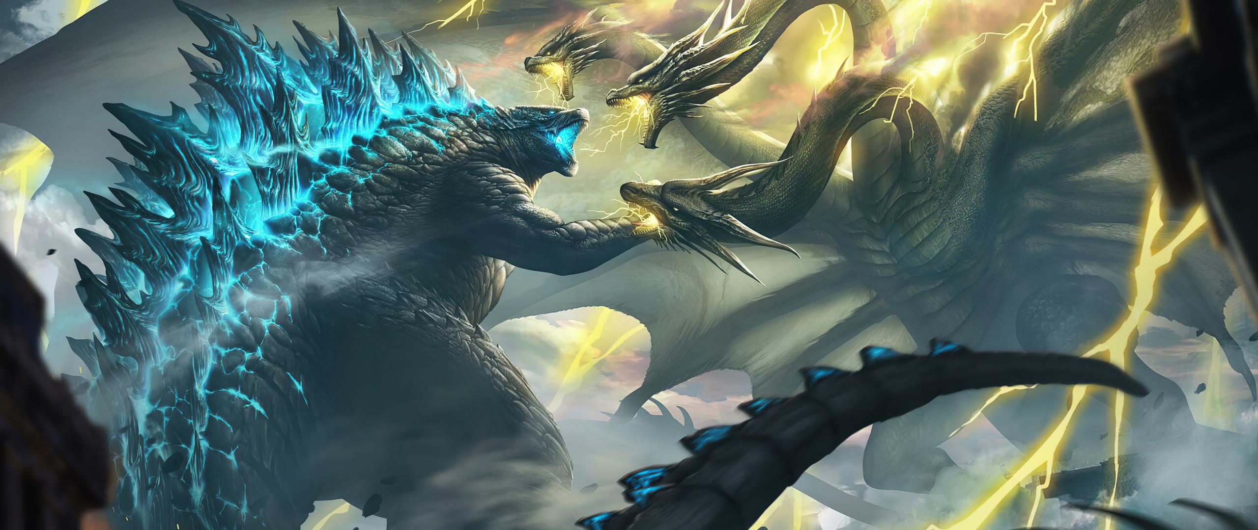 2560x1080 King Ghidorah Godzilla Godzilla Wallpaper 4k