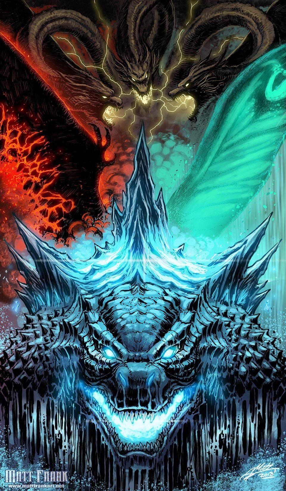 960x1647 I'm really digging this fan art by Matt Frank. I absolutely cannot wait for KOTM! : GODZILLA. Godzilla wallpaper, Godzilla, All godzilla monsters