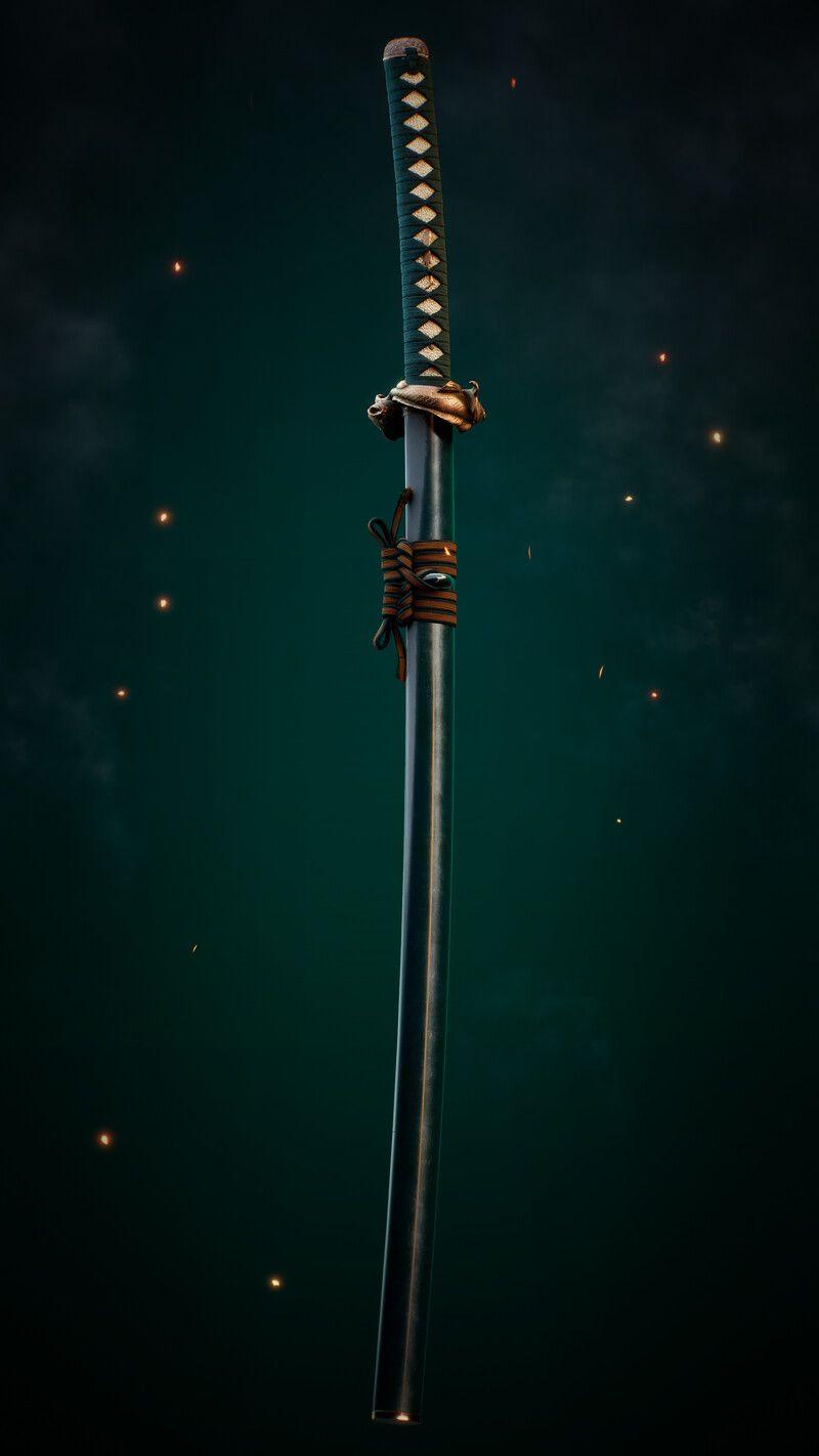 800x1422 Samurai sword / Katana, Eugene Plotnikov. Katana, Samurai wallpaper, Samurai swords